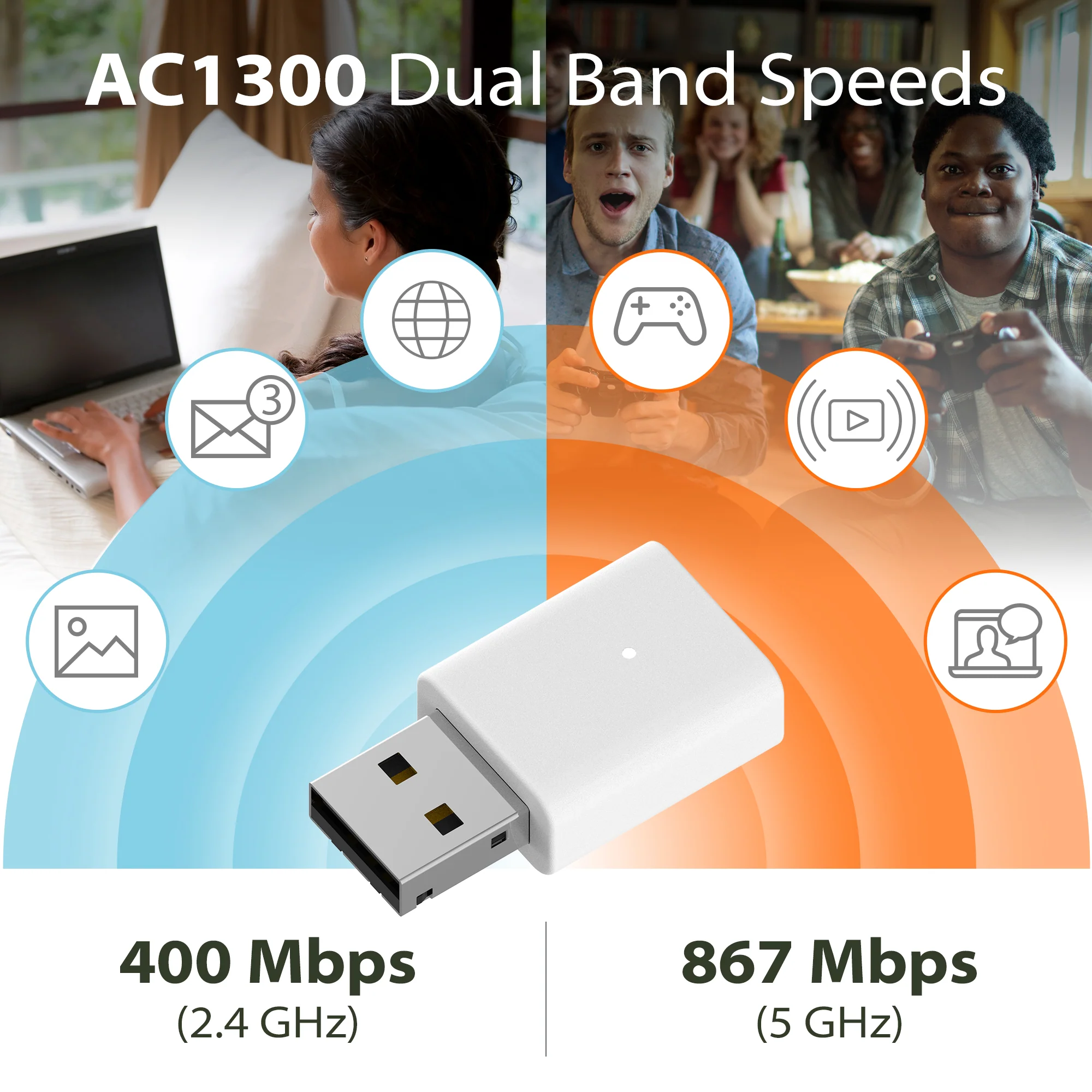 D-Link AC1300 MU-MIMO Wi-Fi USB Adapter - (AC13U) - Image 6