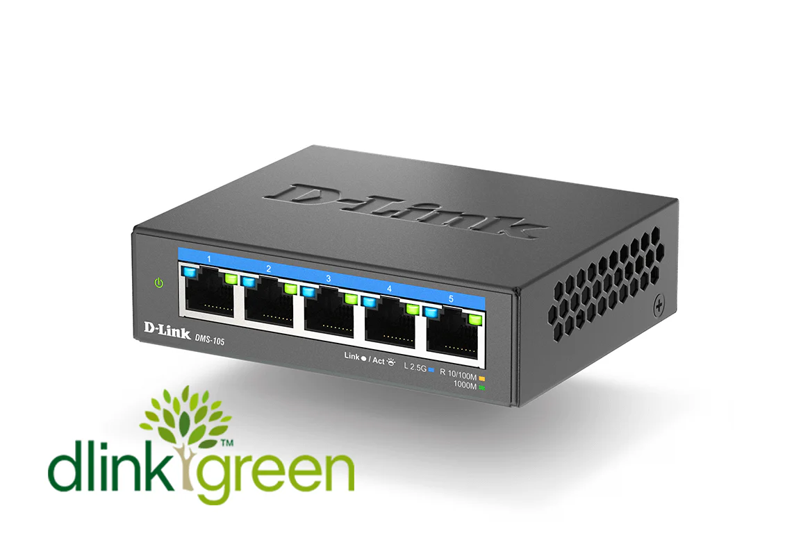 [Certified Refurbished] D-Link 5-Port 2.5Gb Unmanaged Gaming Switch with 5 x 2.5Gb ports- Multi-Gig, Network, Fanless, Plug & Play - (DMS-105/RE) - Image 7