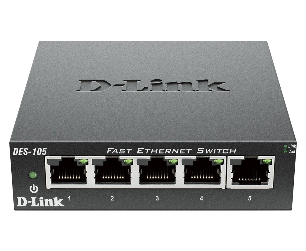 [Certified Refurbished] D-Link 5-Port Fast Ethernet Unmanaged Metal Compact Switch - (DES-105/RE) - Image 5