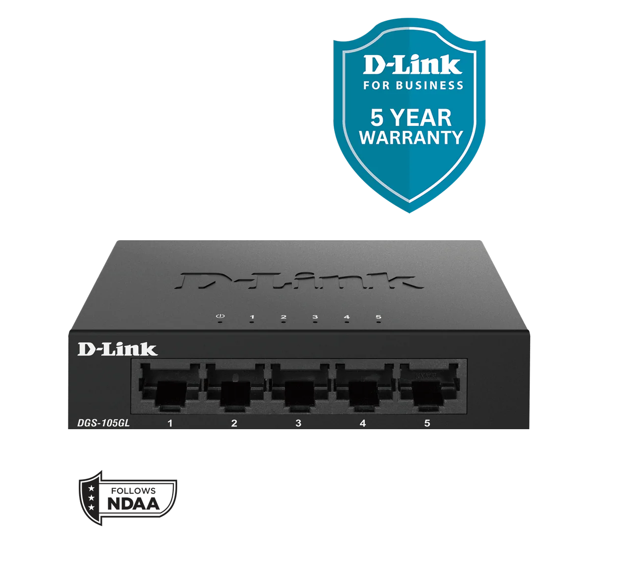 [Certified Refurbished] D-Link 5-Port Gigabit Ethernet Unmanaged Metal Compact Switch - (DGS-105GL/RE) - Image 3
