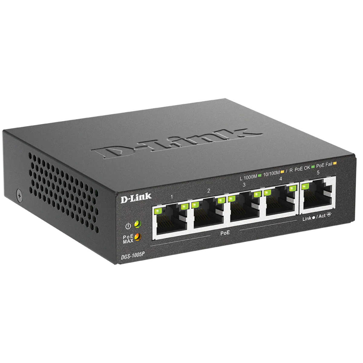 [Certified Refurbished] D-Link 5-Port Gigabit PoE+ Unmanaged Switch | 4 PoE+ Ports (60W Total PoE Budget) | Metal Compact Desktop - (DGS-1005P/RE) - Image 8
