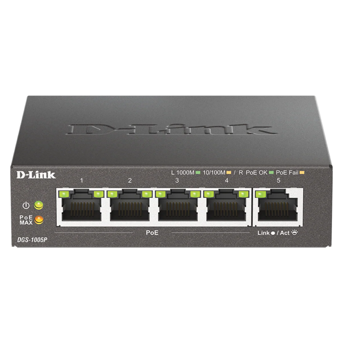 [Certified Refurbished] D-Link 5-Port Gigabit PoE+ Unmanaged Switch | 4 PoE+ Ports (60W Total PoE Budget) | Metal Compact Desktop - (DGS-1005P/RE) - Image 9