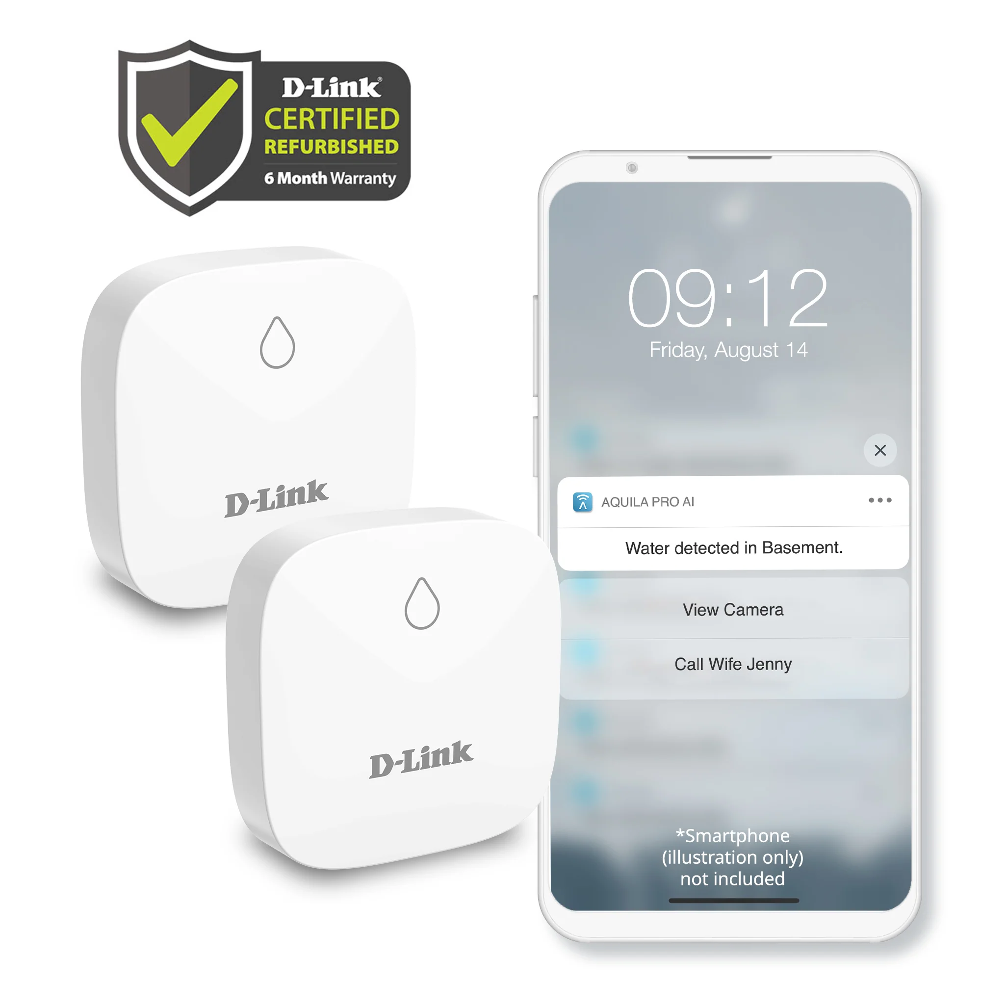 [Certified Refurbished] D-Link Add-on Remote Battery-Powered Water Leak Sensing Pod (SW-A2/RE) Long-Range, Compatible Only with SW-A11KT, Single and Multi-Pack - Image 13