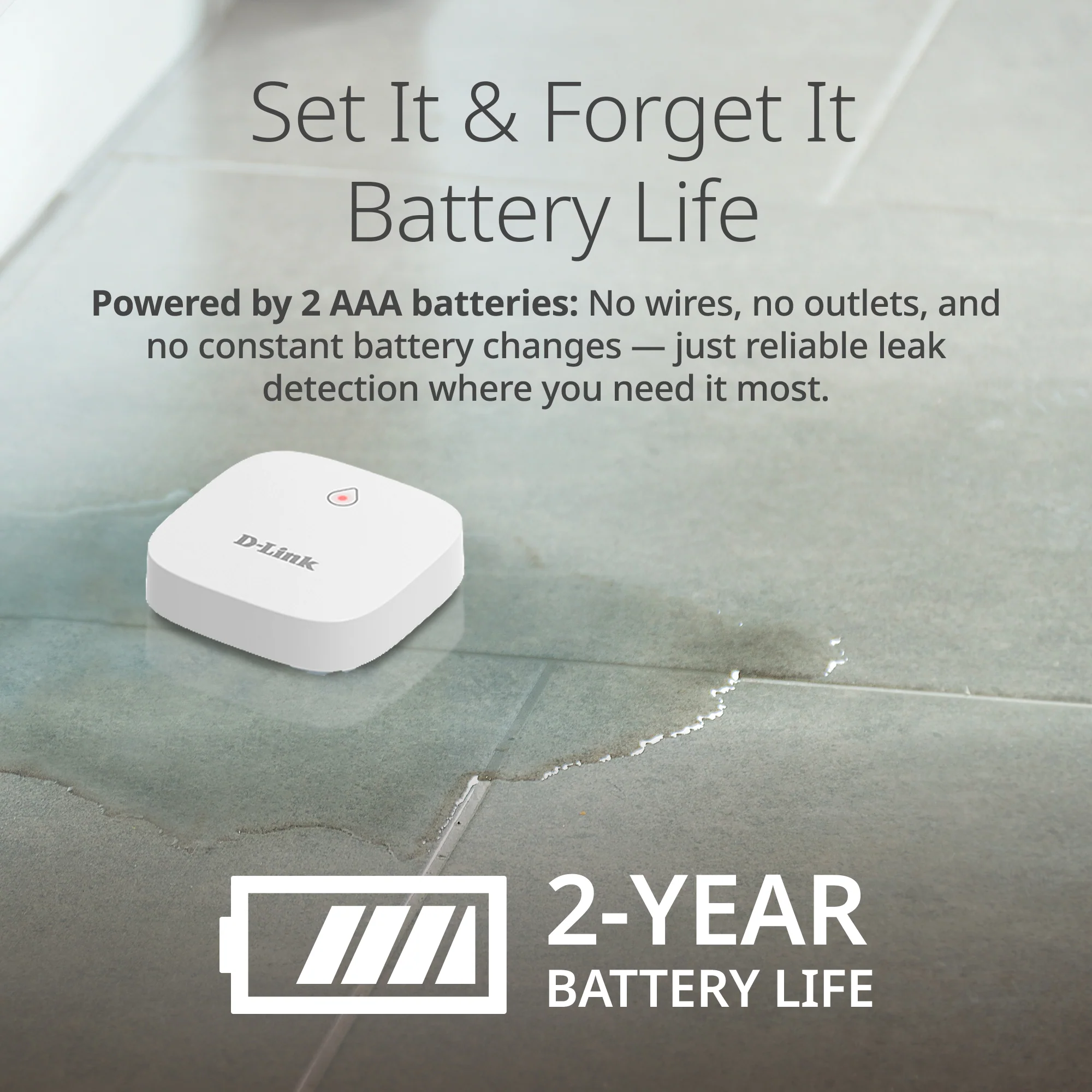 [Certified Refurbished] D-Link Add-on Remote Battery-Powered Water Leak Sensing Pod (SW-A2/RE) Long-Range, Compatible Only with SW-A11KT, Single and Multi-Pack - Image 8