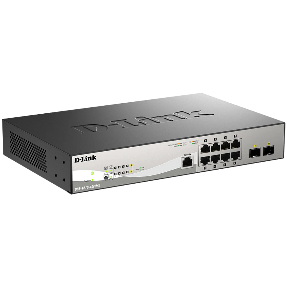 D-Link 10-Port Gigabit PoE Metro Ethernet Switch with 2 SFP Ports - (DGS-1210-10P/ME) - Image 4
