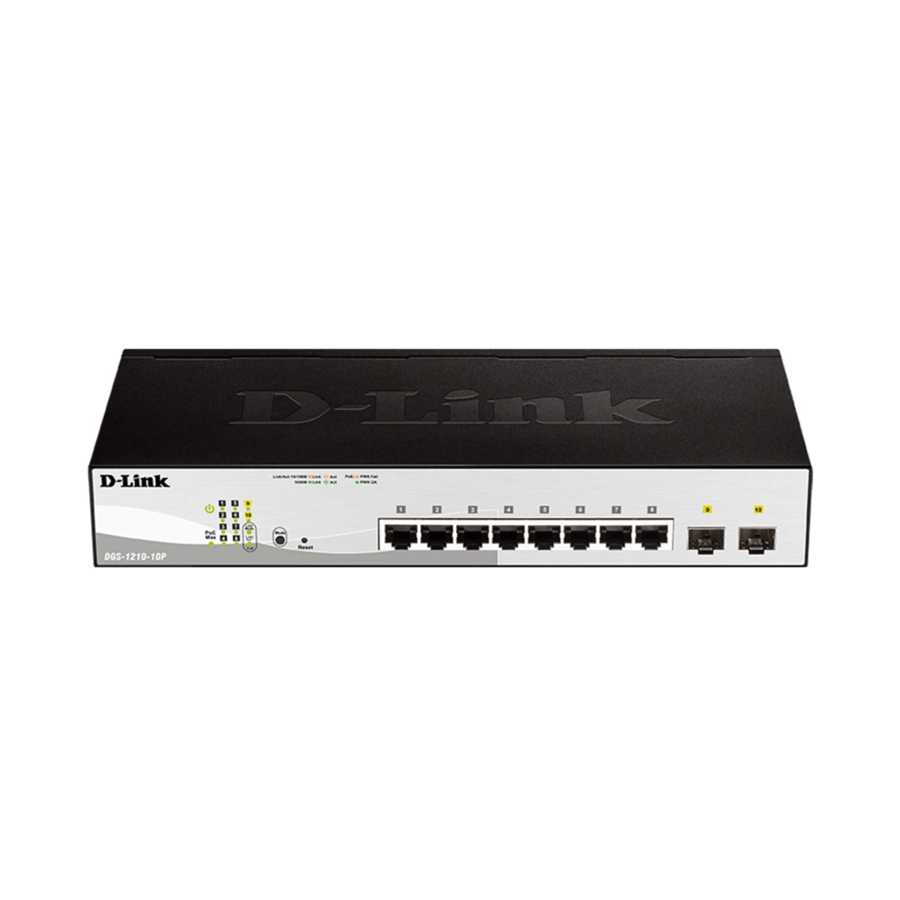 D-Link 10-Port Gigabit Smart Managed PoE+ Switch (DGS-1210-10P),  8 PoE+ Ports (65W) + 2 Optical SFP Ports,  L3 Lite, Follows NDAA/TAA - Image 7