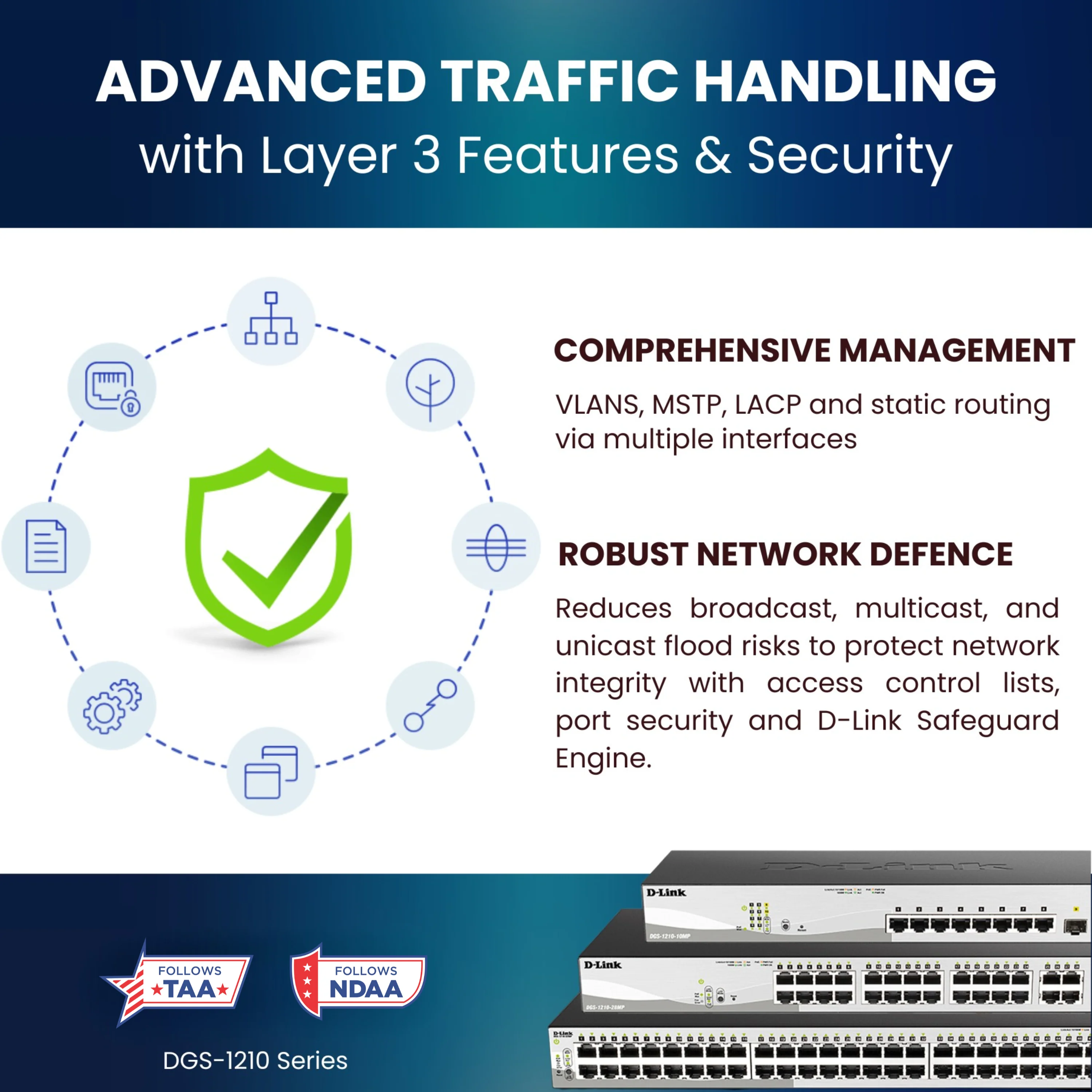 D-Link 10-Port Gigabit Smart Managed Switch (DGS-1210-10), 8 GbE + 2 Optical SFP Ports,  L3 Lite, Surveillance Mode, Follows NDAA/TAA - Image 5