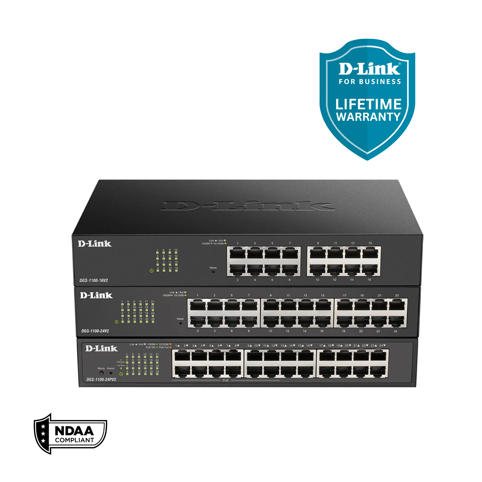 D-Link 10-Port Nuclias Gigabit Ethernet PoE Switch (DBS-2000-10MP) | 8xGigE ports & 2xGig SFP Combo ports | Cloud-Managed (130 Watt) - Image 6