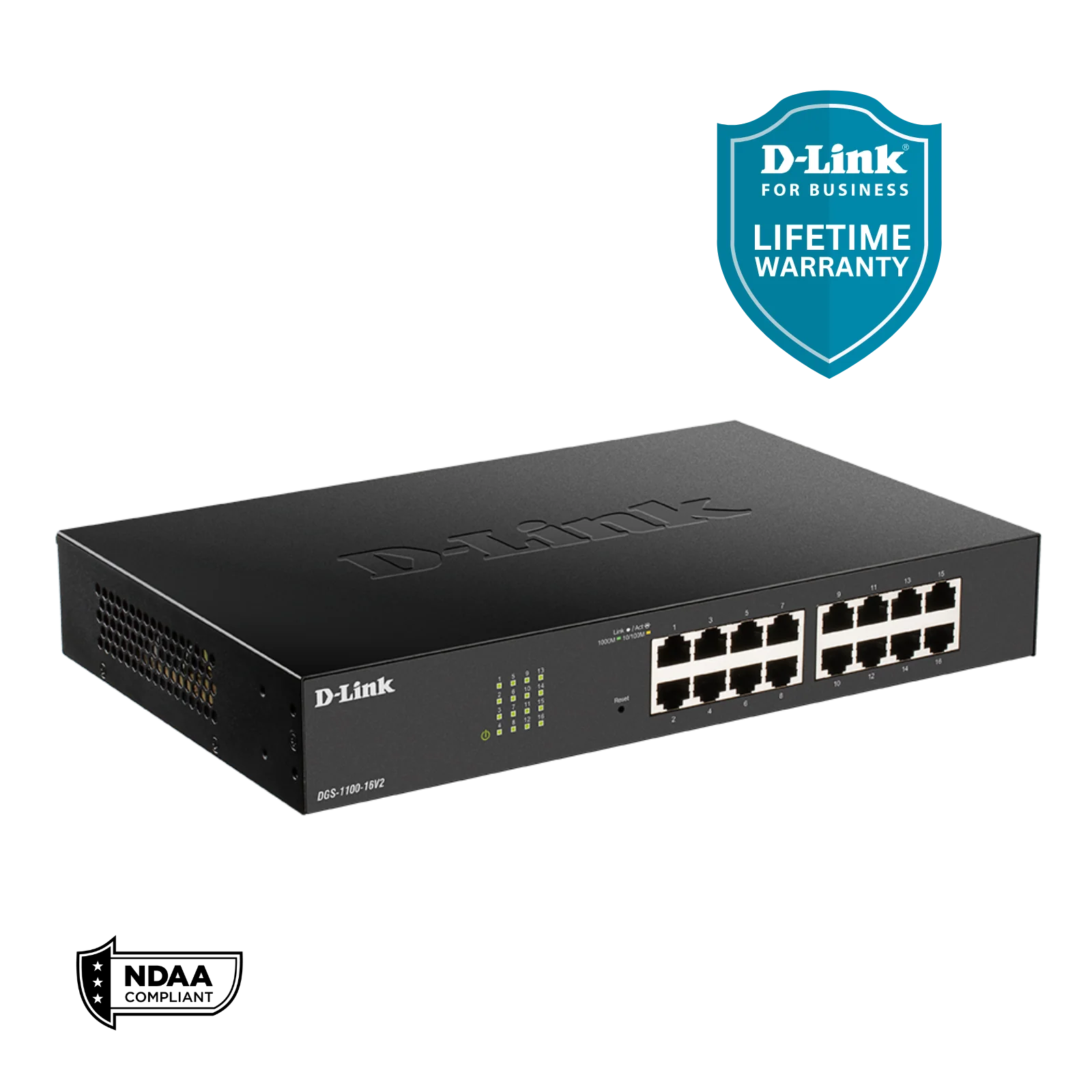 D-Link 16-Port Gigabit Smart Managed Switch | Web Managed | Cable Diagnostics | NDAA Compliant - (DGS-1100-16V2) - Image 5
