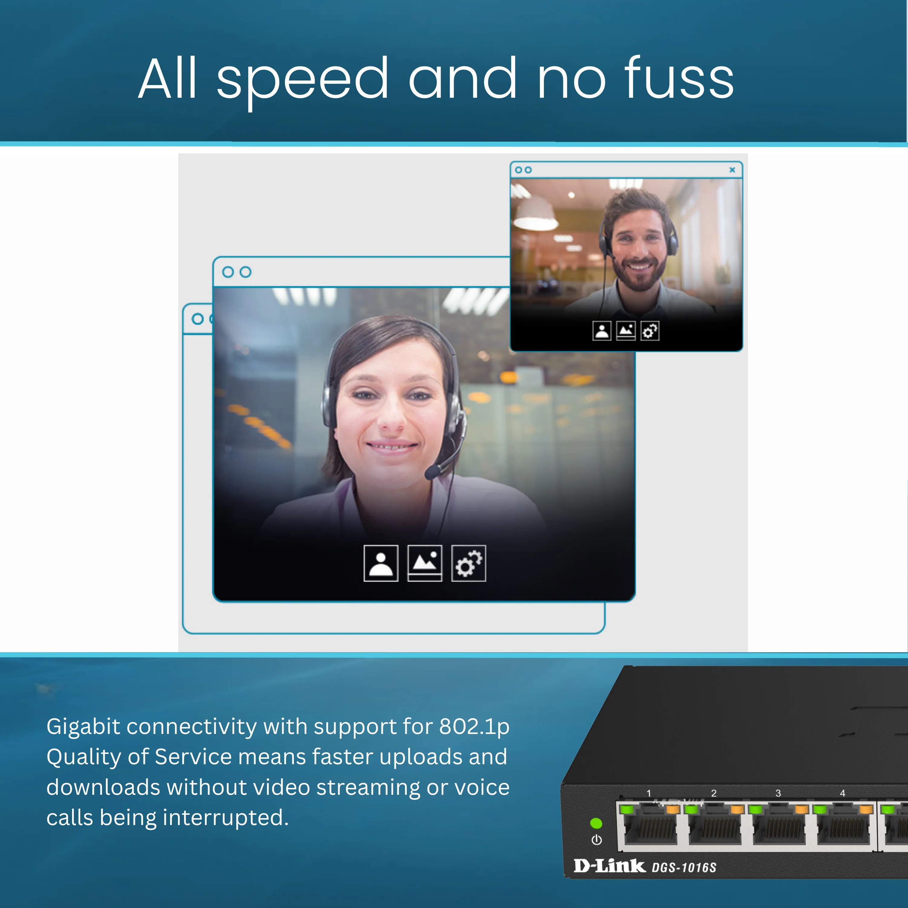 D-Link 16-Port Gigabit Unmanaged/Plug and Play Switch (DGS-1016S) | Fanless| Slim Metal Compact | Desktop - Image 12