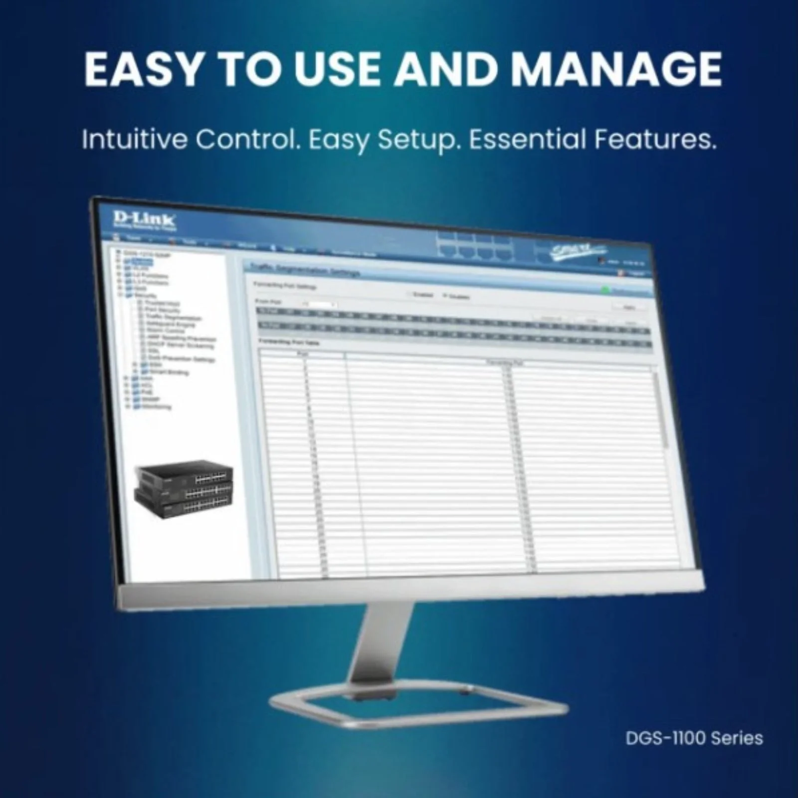 D-Link 24-Port Gigabit Smart Managed Switch | Web Managed | Cable Diagnostics | NDAA Compliant - (DGS-1100-24V2) - Image 4