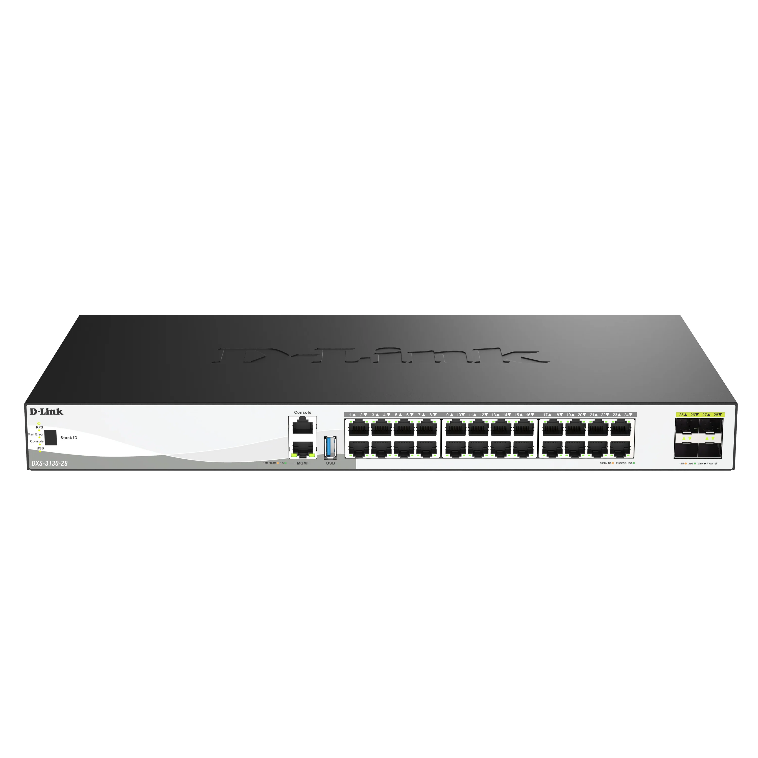 D-Link 28-Port 10GbE Multi-Gig Layer 3 Stackable Managed Ethernet Switch (DXS-3130-28) | 24-Port 10GE Ports, 4×25GbE SFP28 Uplinks, 9-Unit/200Gbps Stacking, Surge Protection, Rack-Mountable, Follows NDAA/TAA, Lifetime Warranty - Image 4