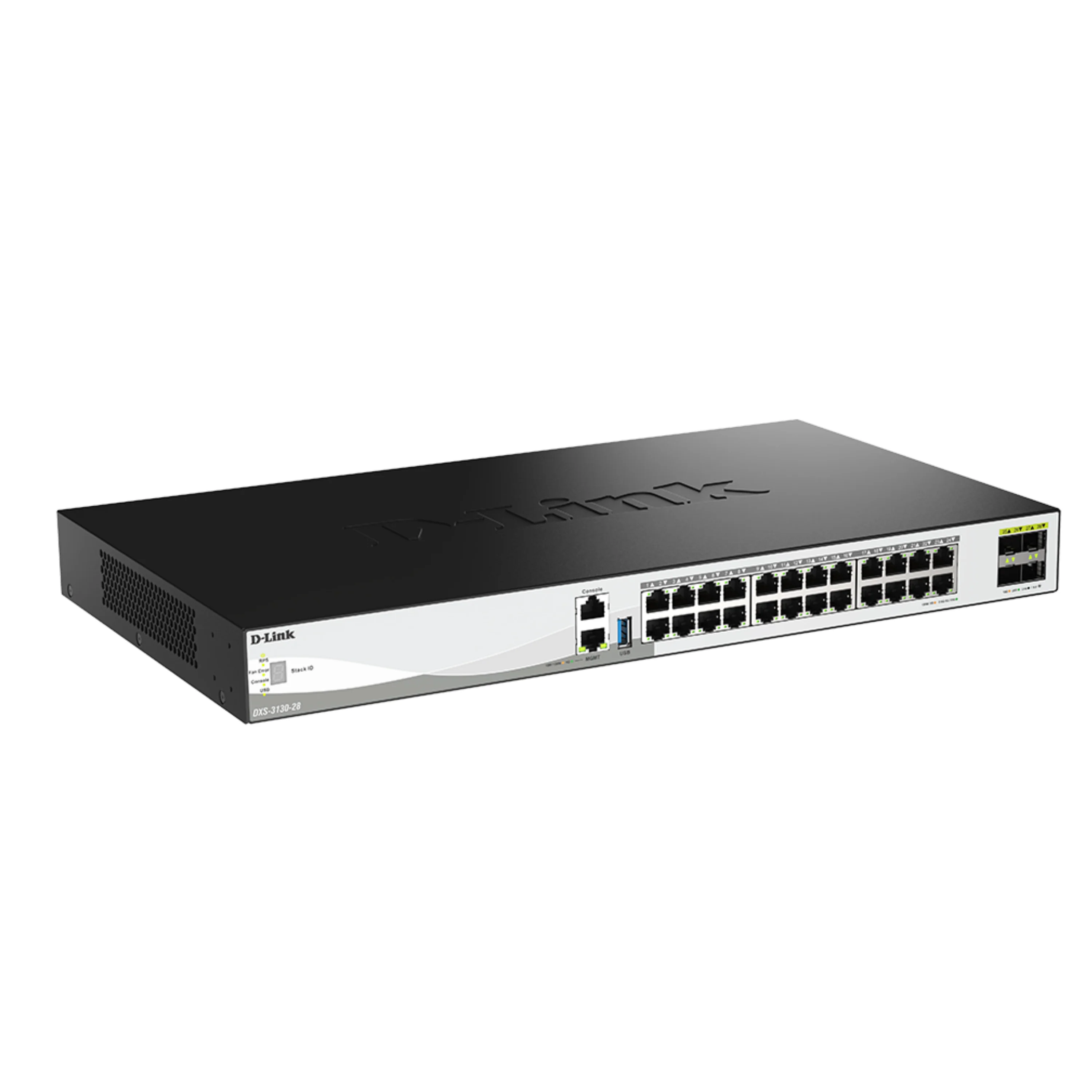 D-Link 28-Port 10GbE Multi-Gig Layer 3 Stackable Managed Ethernet Switch (DXS-3130-28) | 24-Port 10GE Ports, 4×25GbE SFP28 Uplinks, 9-Unit/200Gbps Stacking, Surge Protection, Rack-Mountable, Follows NDAA/TAA, Lifetime Warranty - Image 6