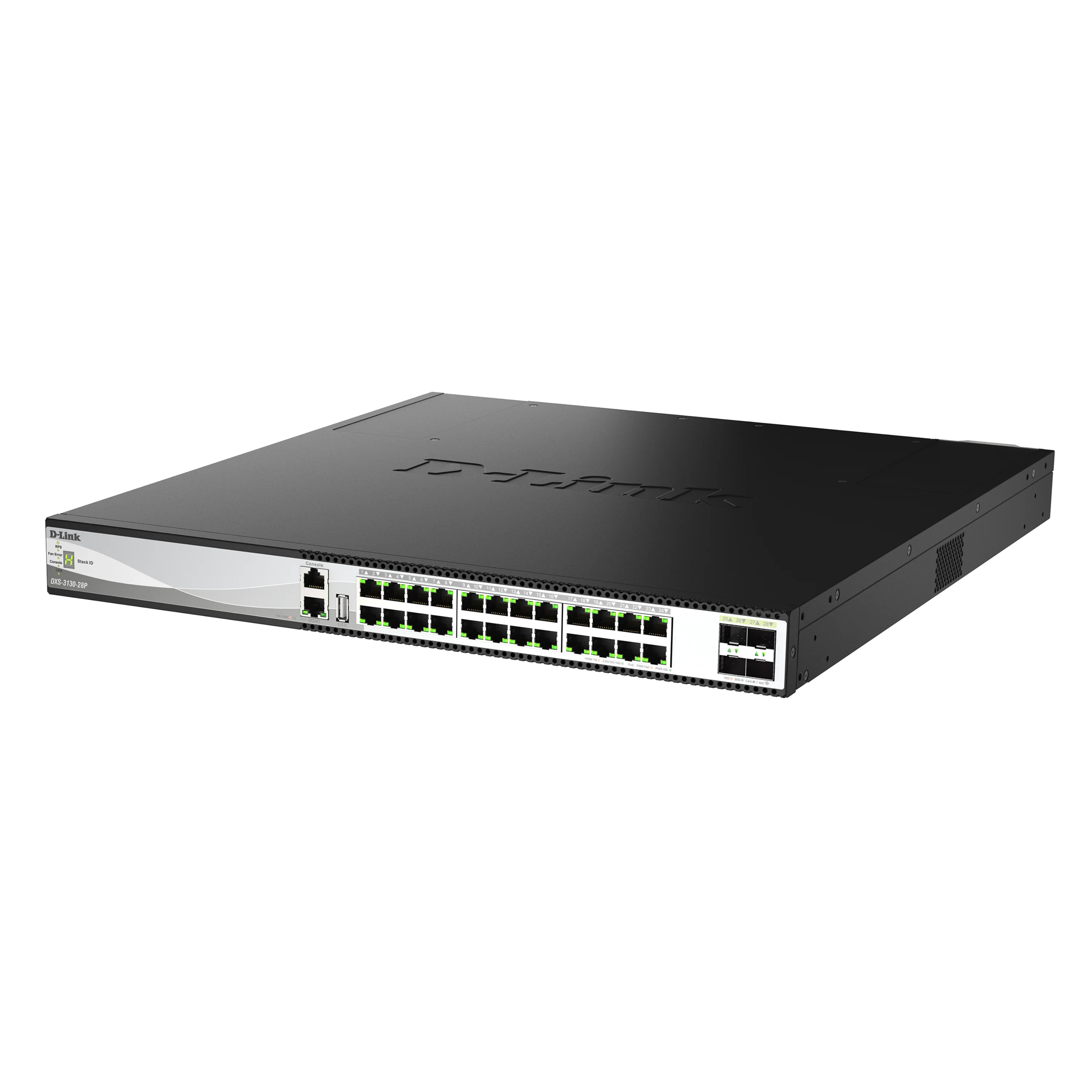 D-Link 28-Port 10GbE Multi-Gig PoE++ Layer 3 Stackable Managed Switch (DXS-3130-28P) | 24-Port 10GE PoE++ Ports, 4×25GbE SFP28 Uplinks, 790W (Up to 1440W), Redundant PSUs, Surge Protection, Rack-Mountable, Follows NDAA/TAA, Lifetime Warranty - Image 6