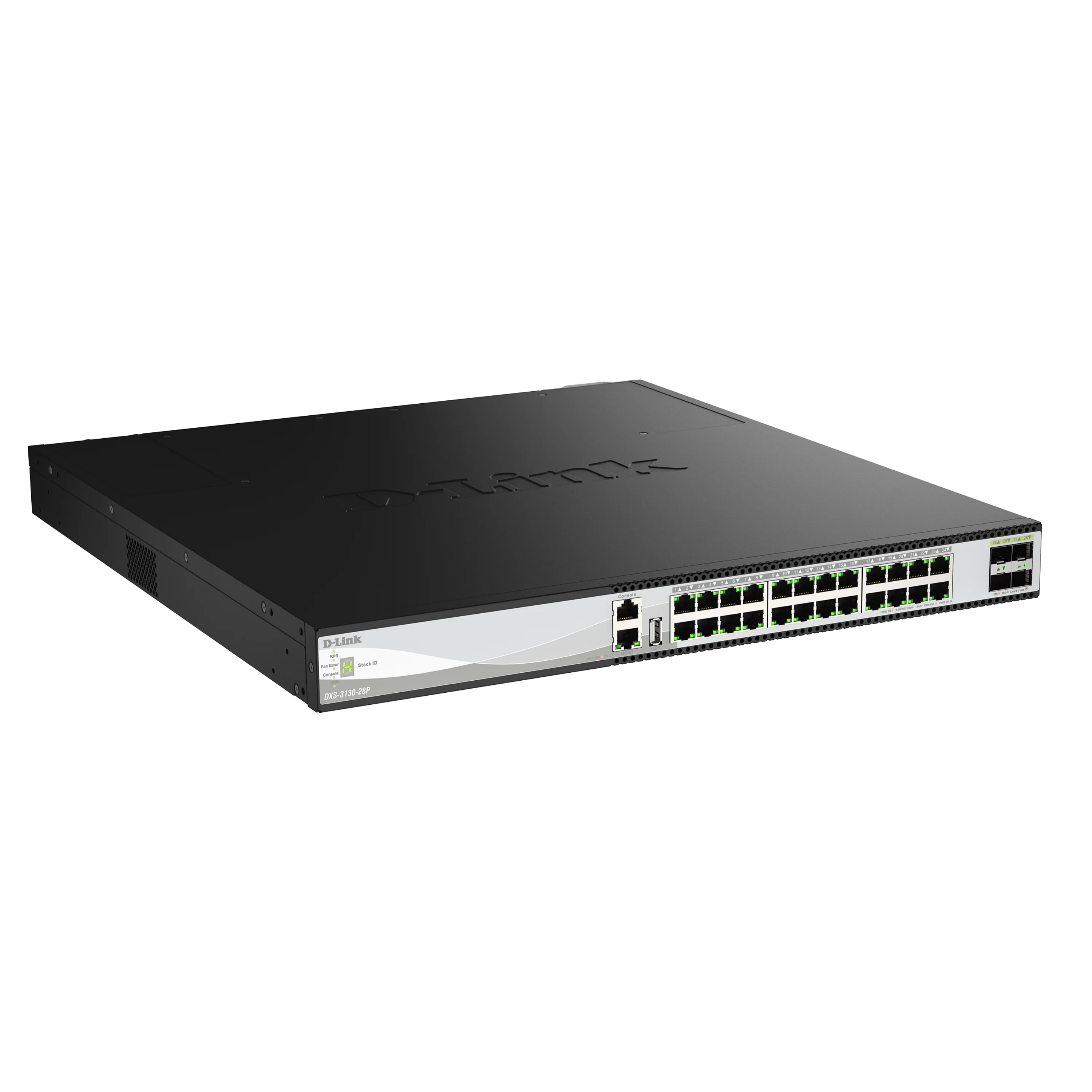 D-Link 28-Port 10GbE Multi-Gig PoE++ Layer 3 Stackable Managed Switch (DXS-3130-28P) | 24-Port 10GE PoE++ Ports, 4×25GbE SFP28 Uplinks, 790W (Up to 1440W), Redundant PSUs, Surge Protection, Rack-Mountable, Follows NDAA/TAA, Lifetime Warranty - Image 7