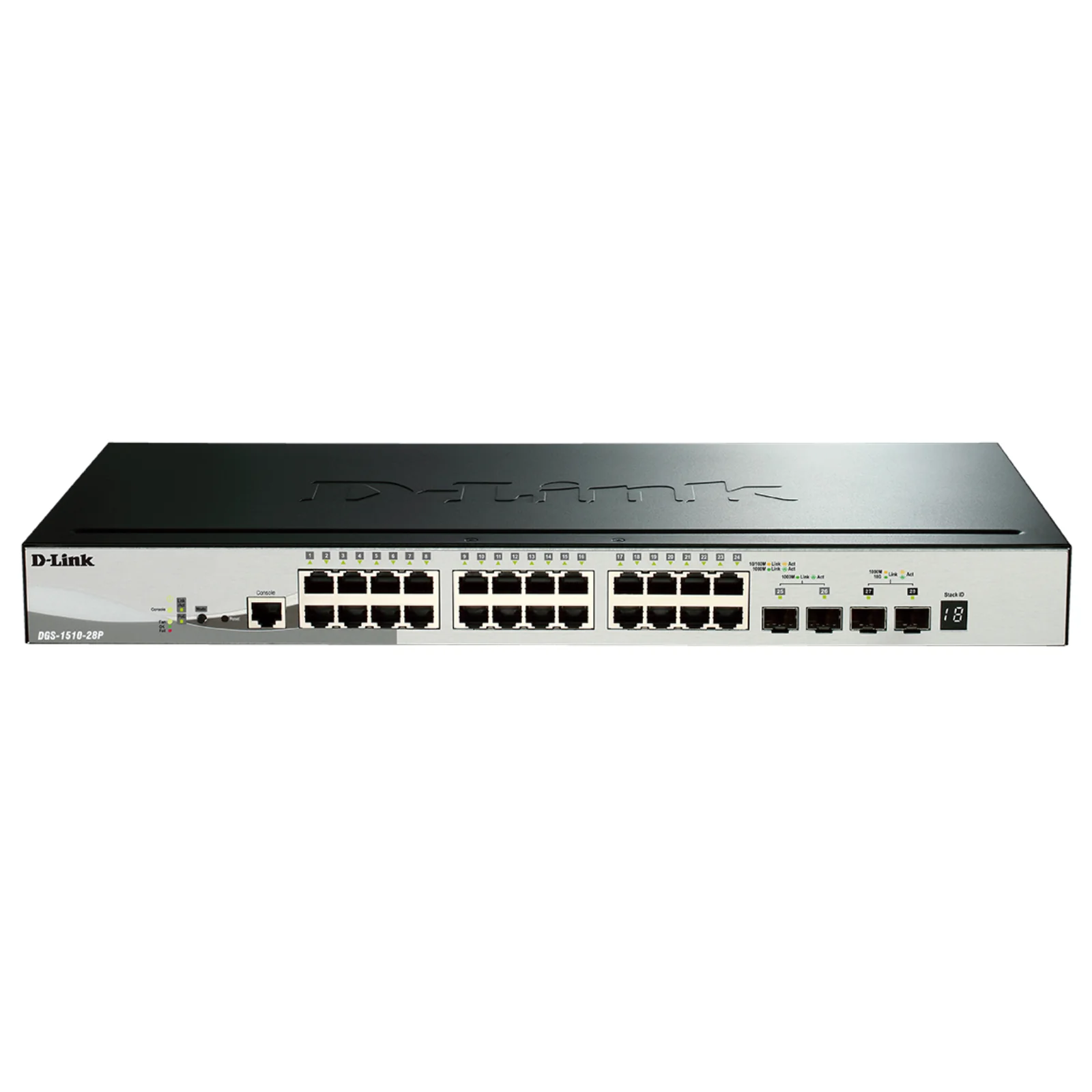 D-Link 28-Port Gigabit Stackable Managed PoE+ Switch 10G Uplinks| 24 PoE+ Ports (193W) + 2 10GbE SFP+ Ports + 2 SFP Ports| L3 Lite (DGS-1510-28P) - Image 7