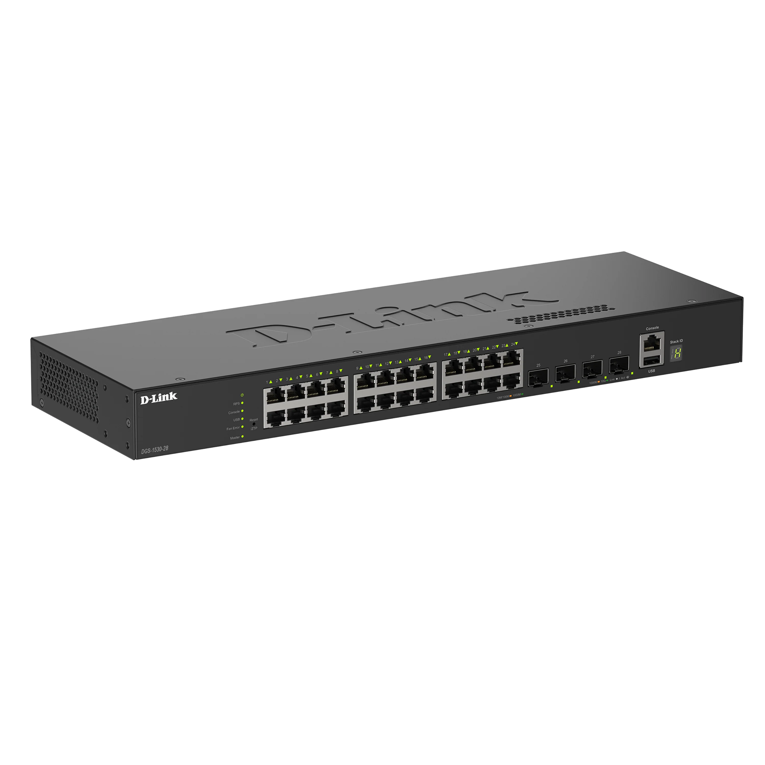 D-Link 28-Port Gigabit Stackable Managed Ethernet Switch with 10GbE Uplinks (DGS-1530-28) |  24 x 1GbE Ports + 4x 10GbE SFP+ Ports, L3 Lite, VLANs, Fanless Desktop/Rackmount, Follows NDAA/TAA - Image 4