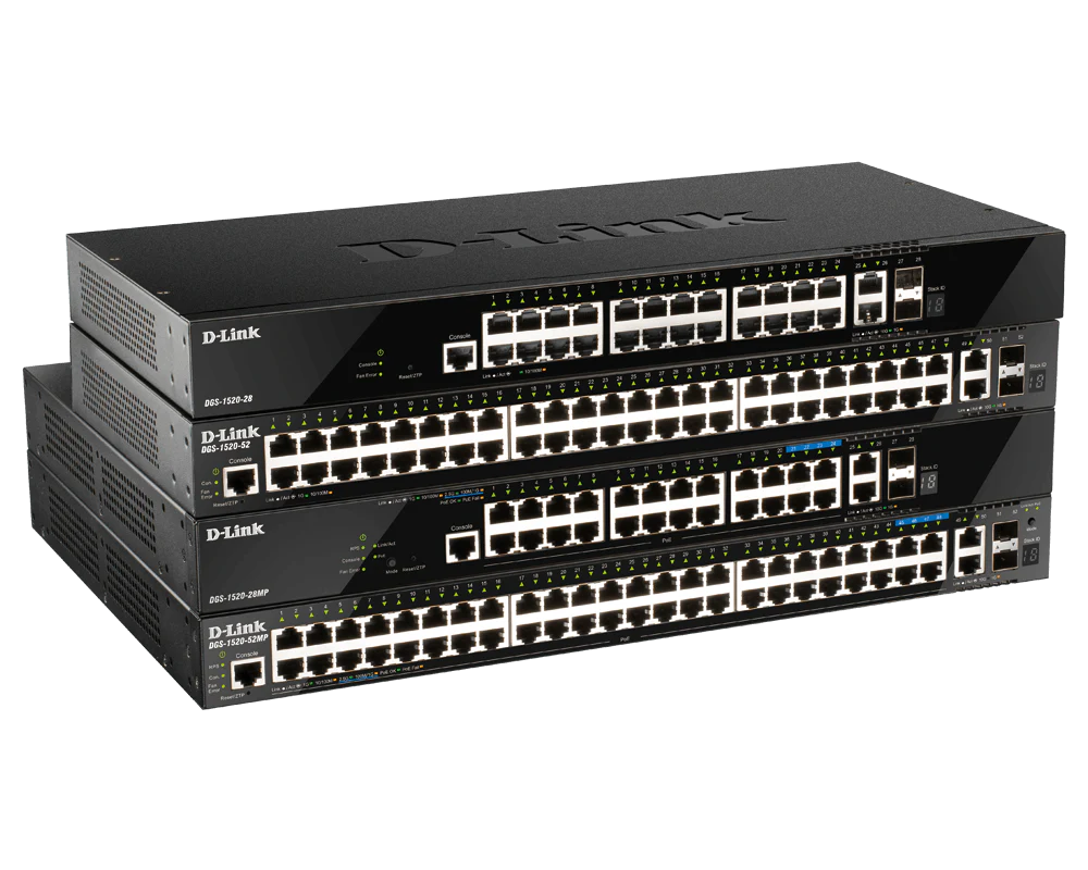 D-Link 28-Port Managed Stackable Multi-Gigabit PoE+ Switch |20 Gigabit PoE+ Ports + 4 Multi-Gigabit PoE Ports + 4 10G SFP+ Ports| 740W (DGS-1520-28MP) - Image 3