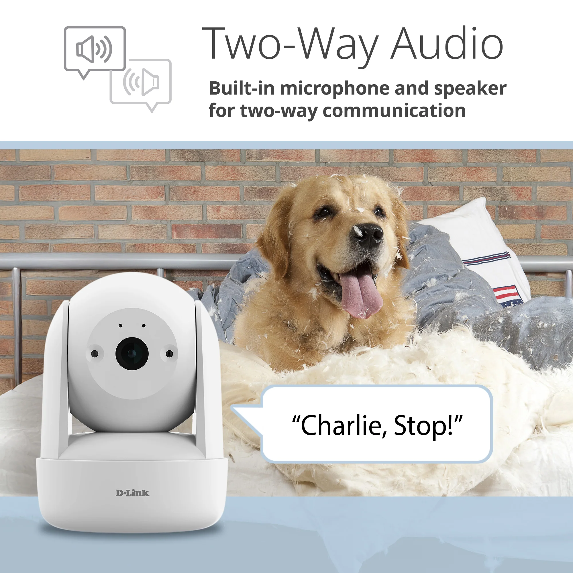 D-Link 2K Pan & Tilt Wi-Fi 6 Camera 2-Pack (DCS-6501LH-2PK) w/ 360 Degree View, 1296p, Sound/Motion Detection, 2-Way Audio, Flexible Recording, Night Vision - Image 7