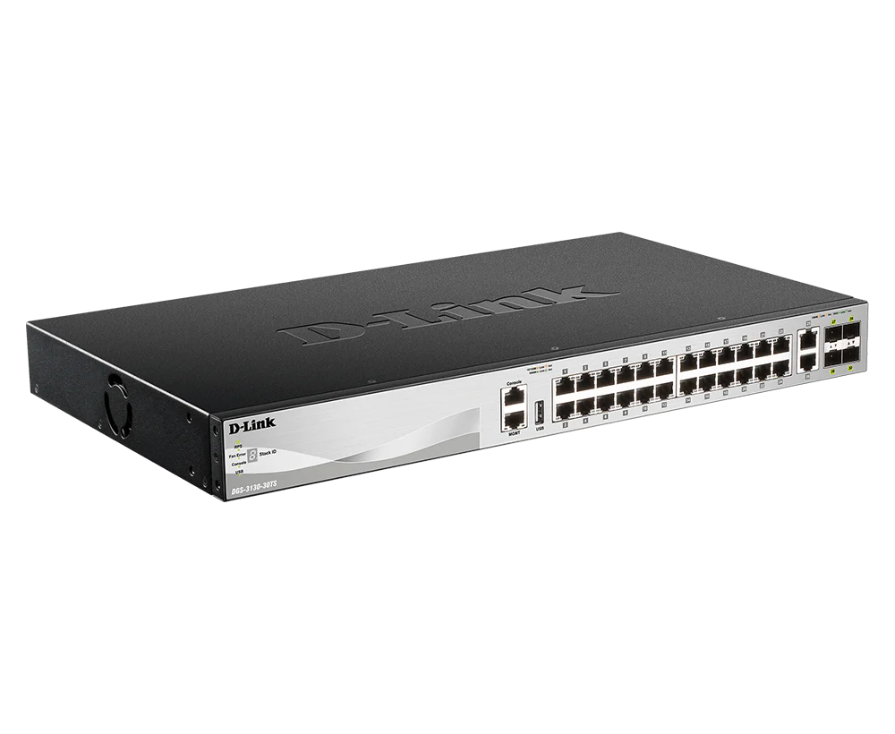D-Link 30-Port Managed Stackable Switch with 10GbE Ports (DGS-3130-30TS), 24 Gigabit Ports + 2 10GbE Copper Ports + 4 10G SFP+ Uplink Ports, L3, Follows NDAA/TAA - Image 4