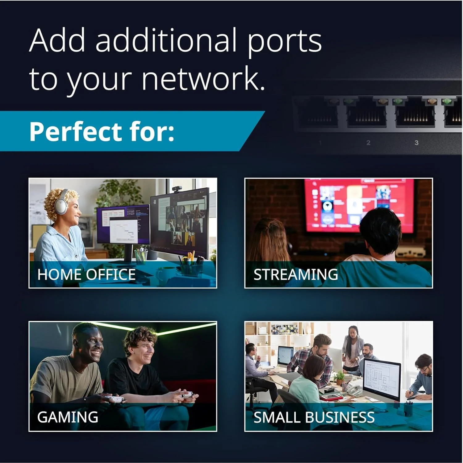 D-Link 5-Port Gigabit PoE+ Unmanaged/Plug and Play Switch (DGS-1005P) 4 PoE+ Ports (60W Total PoE Budget),  Fan-less, Metal Compact Desktop, Follows NDAA/TAA - Image 4