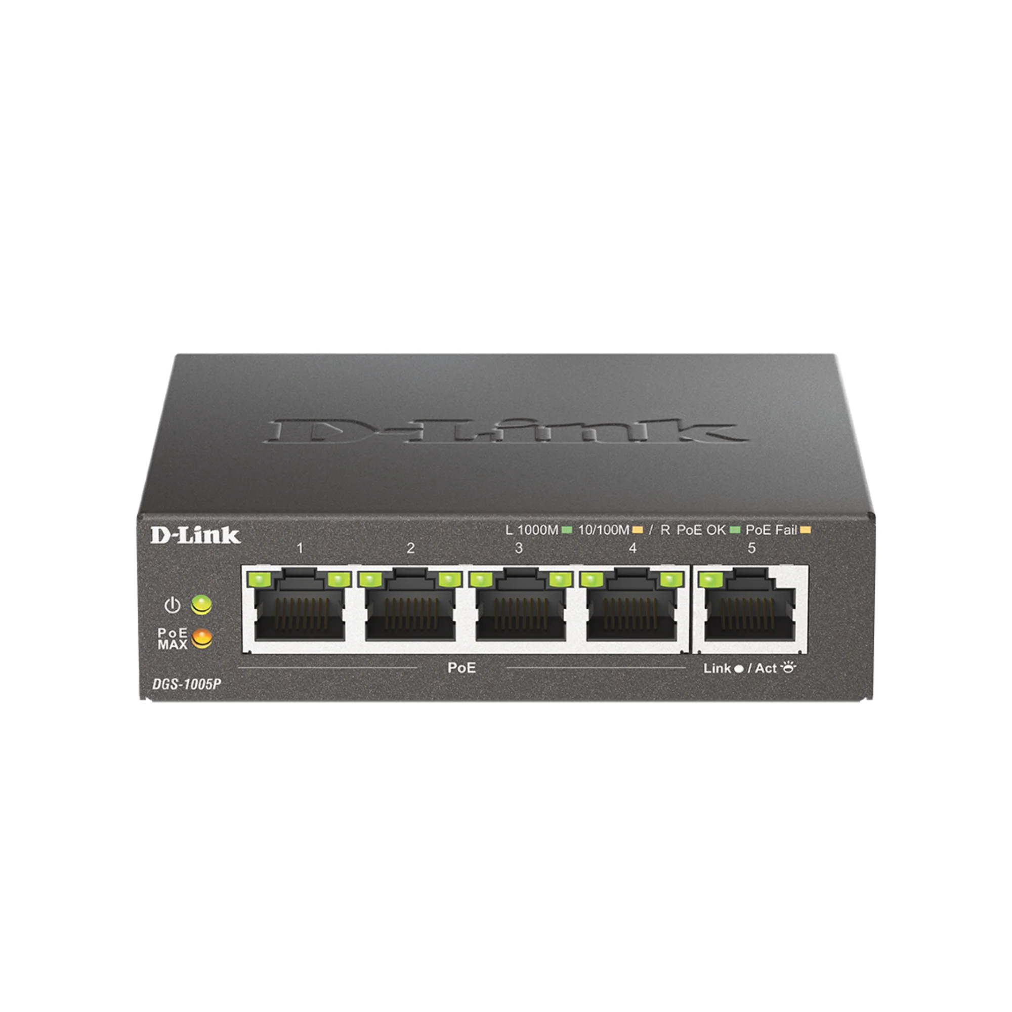 D-Link 5-Port Gigabit PoE+ Unmanaged/Plug and Play Switch (DGS-1005P) 4 PoE+ Ports (60W Total PoE Budget),  Fan-less, Metal Compact Desktop, Follows NDAA/TAA - Image 6