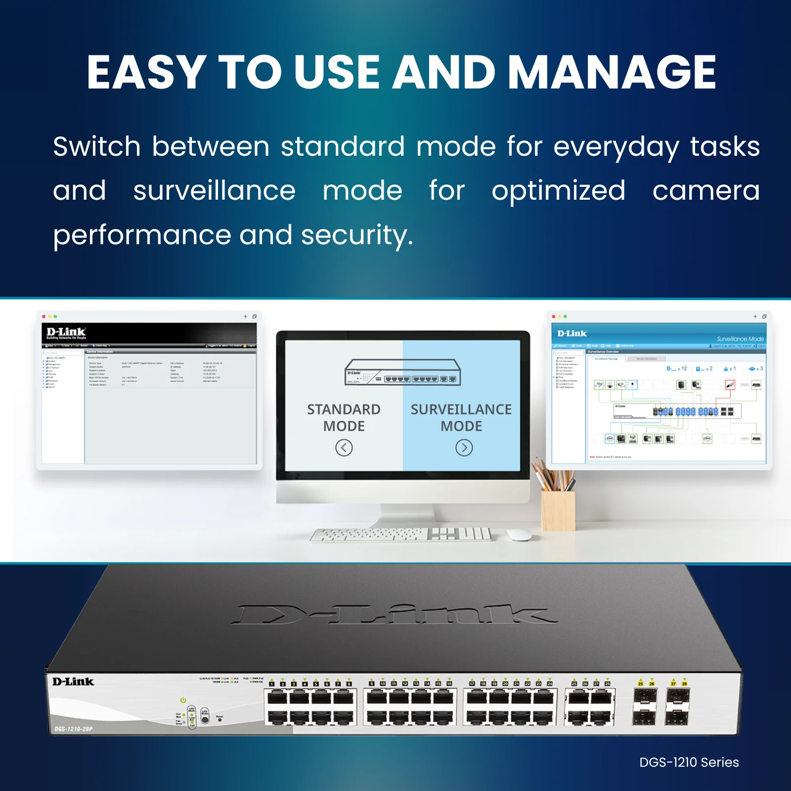 D-Link 52-Port Gigabit Smart Managed PoE+ Switch (DGS-1210-52MP), 48 PoE+ Ports (370W) + 4 Combo SFP Ports. L3 Lite, Follows NDAA/TAA (DGS-1210-52MP) - Image 5