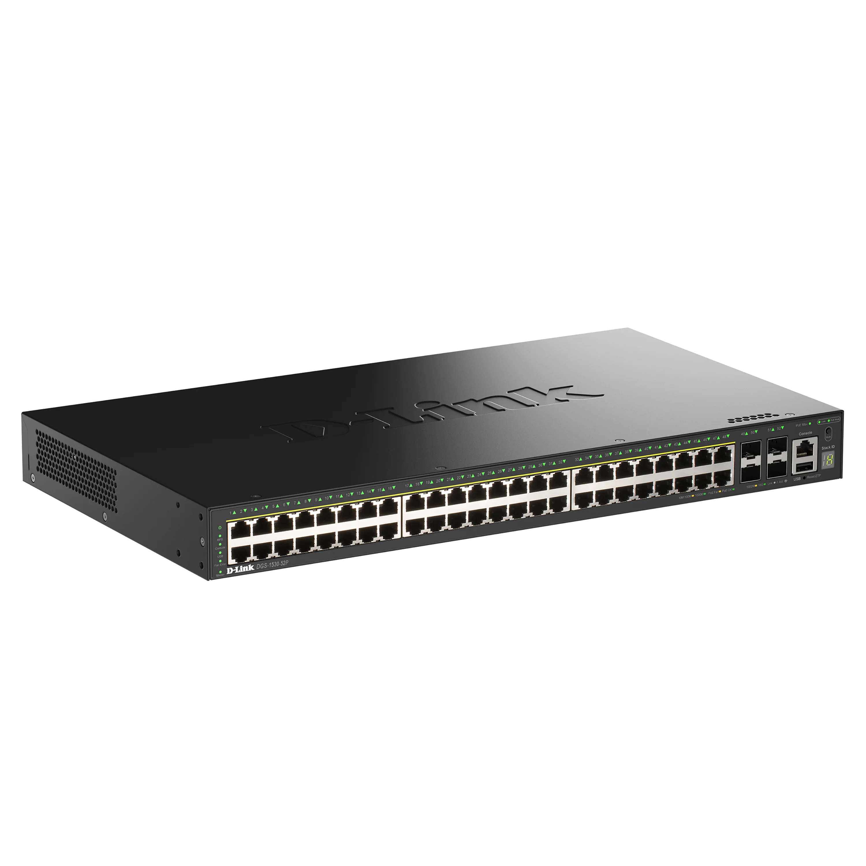 D-Link 52-Port Gigabit Stackable Managed PoE+ Ethernet Switch with 10GbE Uplinks (DGS-1530-52P) | 48 PoE+ Ports (370W/740W) + 4x 10GbE SFP+ Ports, L3 Lite, VLANs, Rackmount, Follows NDAA/TAA - Image 3