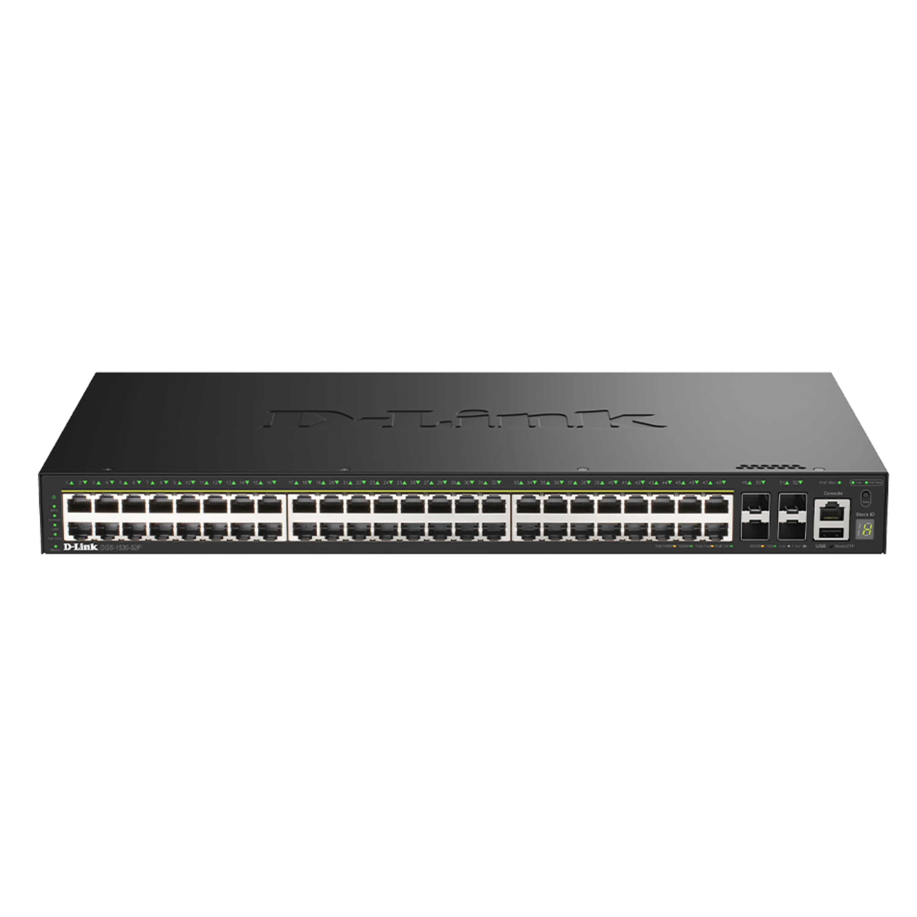 D-Link 52-Port Gigabit Stackable Managed PoE+ Ethernet Switch with 10GbE Uplinks (DGS-1530-52P) | 48 PoE+ Ports (370W/740W) + 4x 10GbE SFP+ Ports, L3 Lite, VLANs, Rackmount, Follows NDAA/TAA - Image 4