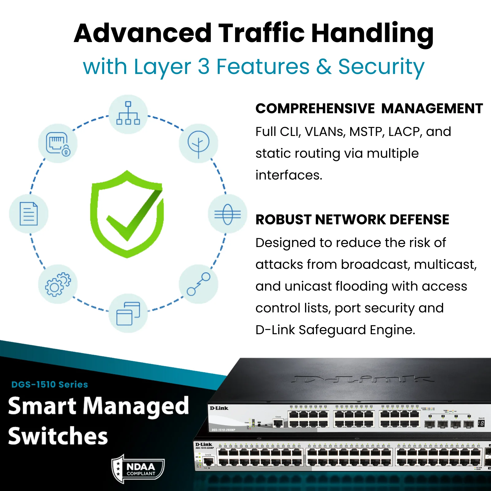D-Link 52-Port Gigabit Stackable Smart Managed Switch with 10G Uplinks | 48 Gigabit Ports + 4 10GbE SFP+ Ports| L3 Lite |VLANs (DGS-1510-52X) - Image 5