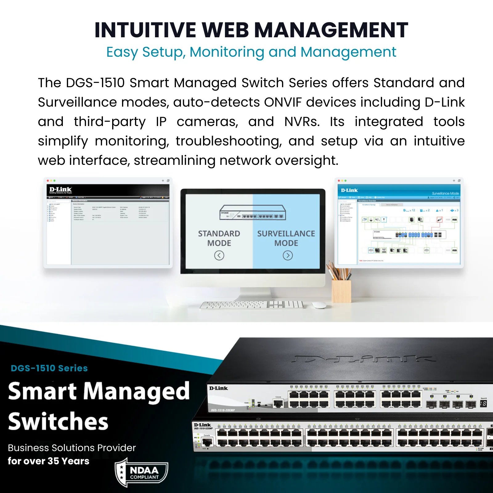 D-Link 52-Port Gigabit Stackable Smart Managed Switch with 10G Uplinks | 48 Gigabit Ports + 4 10GbE SFP+ Ports| L3 Lite |VLANs (DGS-1510-52X) - Image 6