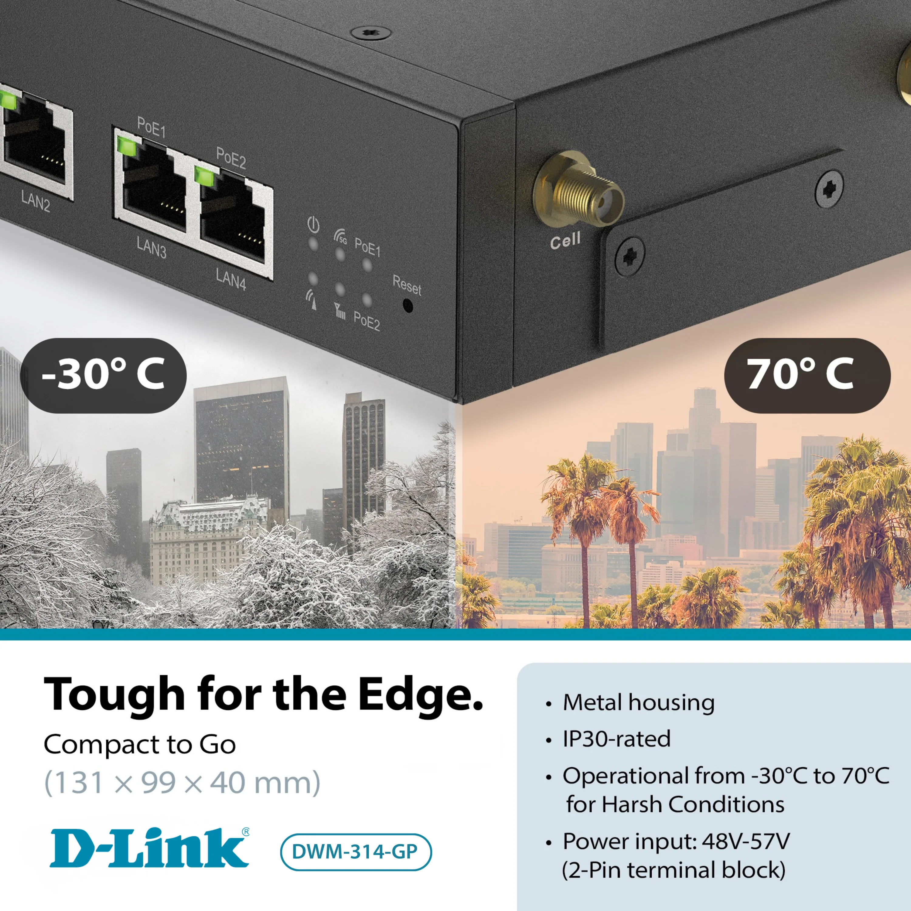D-Link 5G/4G PoE Rugged Modem/Gateway (DWM-314-GP) | Carrier Certified with AT&T, Verizon, T-Mobile | Follows NDAA, TAA - Image 4