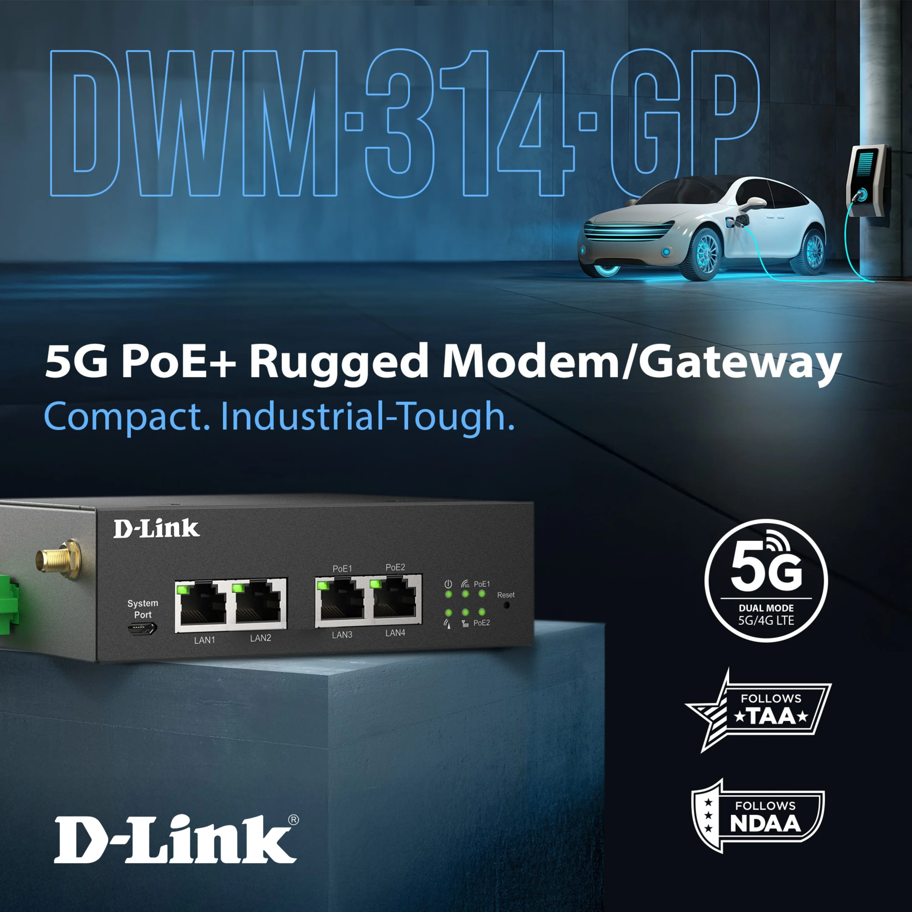 D-Link 5G/4G PoE Rugged Modem/Gateway (DWM-314-GP) | Carrier Certified with AT&T, Verizon, T-Mobile | Follows NDAA, TAA - Image 9