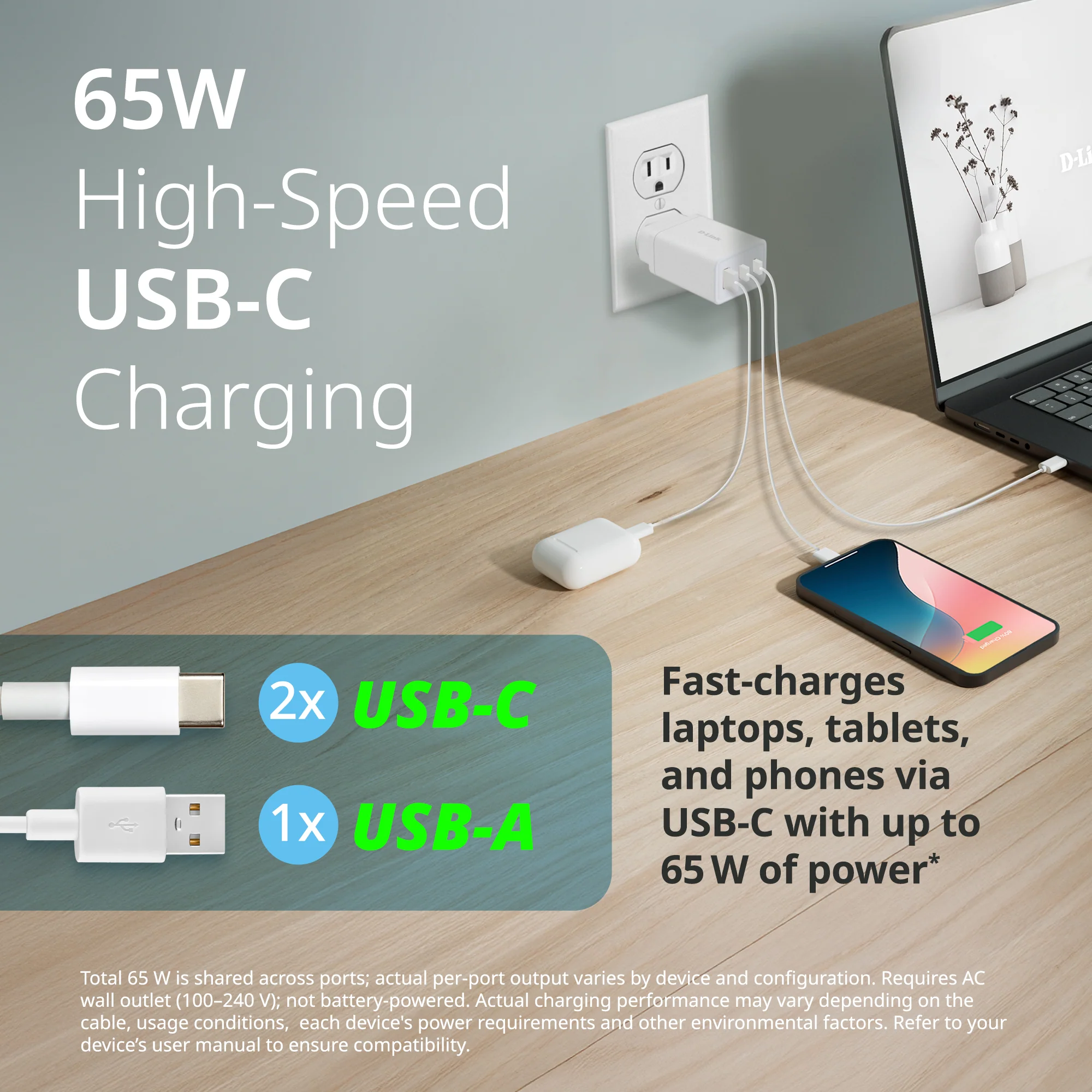D-Link 65W Multi-Port GaN Charger - DCP-651 - Image 3