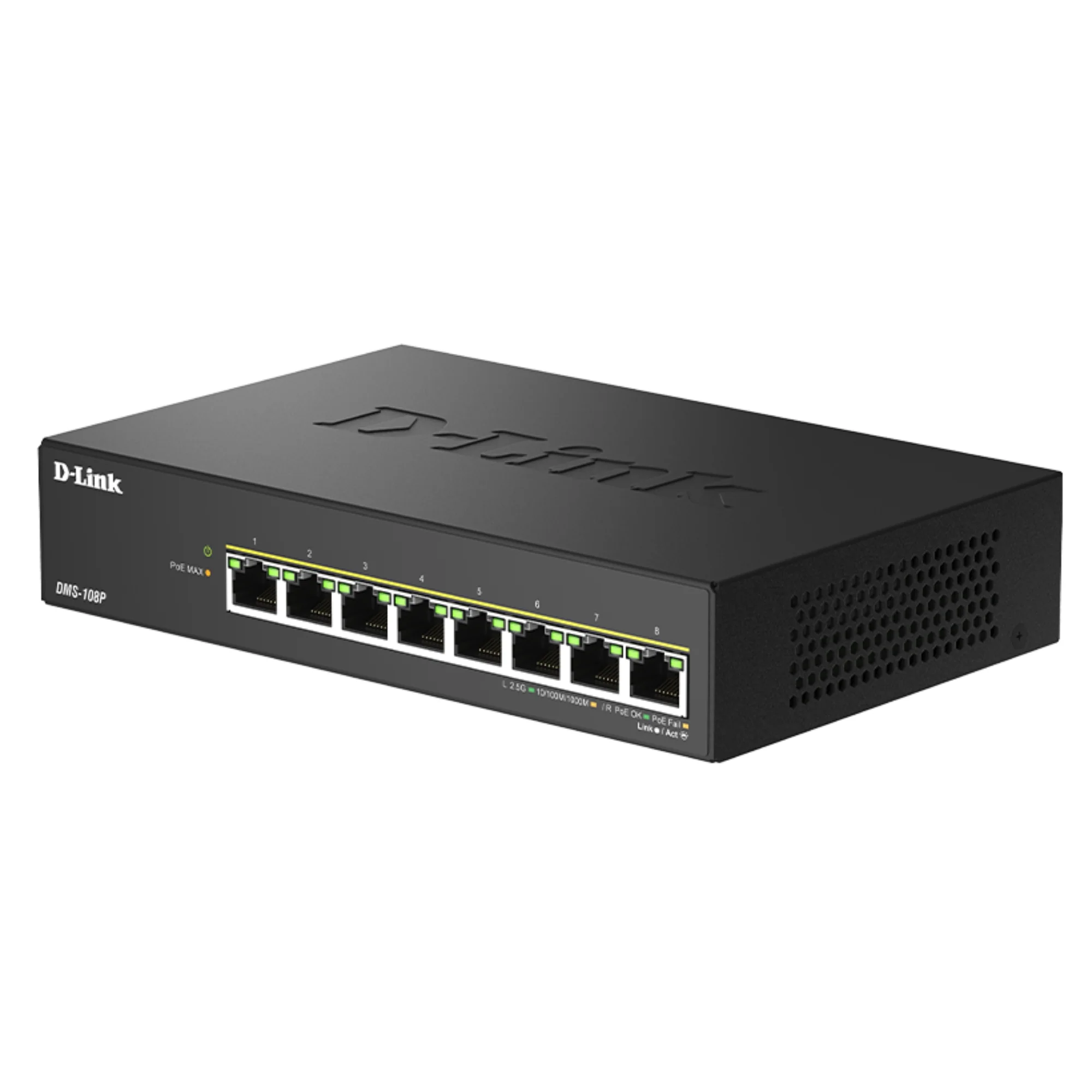 D-Link 8-Port 2.5G PoE++ Unmanaged Switch with 8 x 2.5G PoE ports (DMS-108P) - Multi-Gig, Fanless, Plug & Play - Image 3