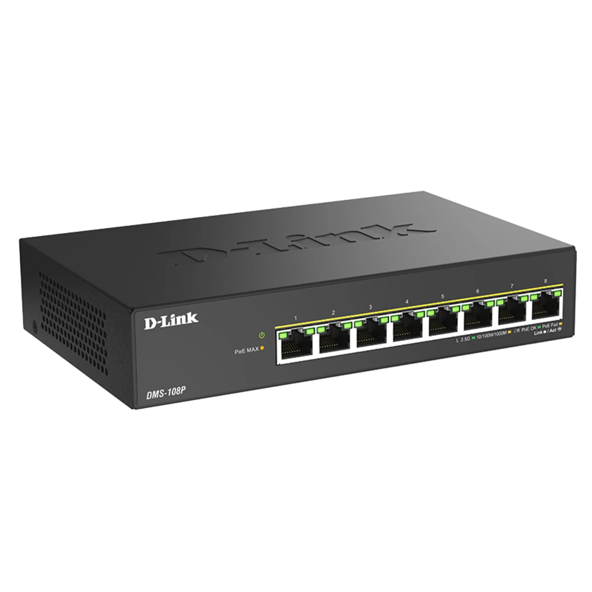D-Link 8-Port 2.5G PoE++ Unmanaged Switch with 8 x 2.5G PoE ports (DMS-108P) - Multi-Gig, Fanless, Plug & Play - Image 5