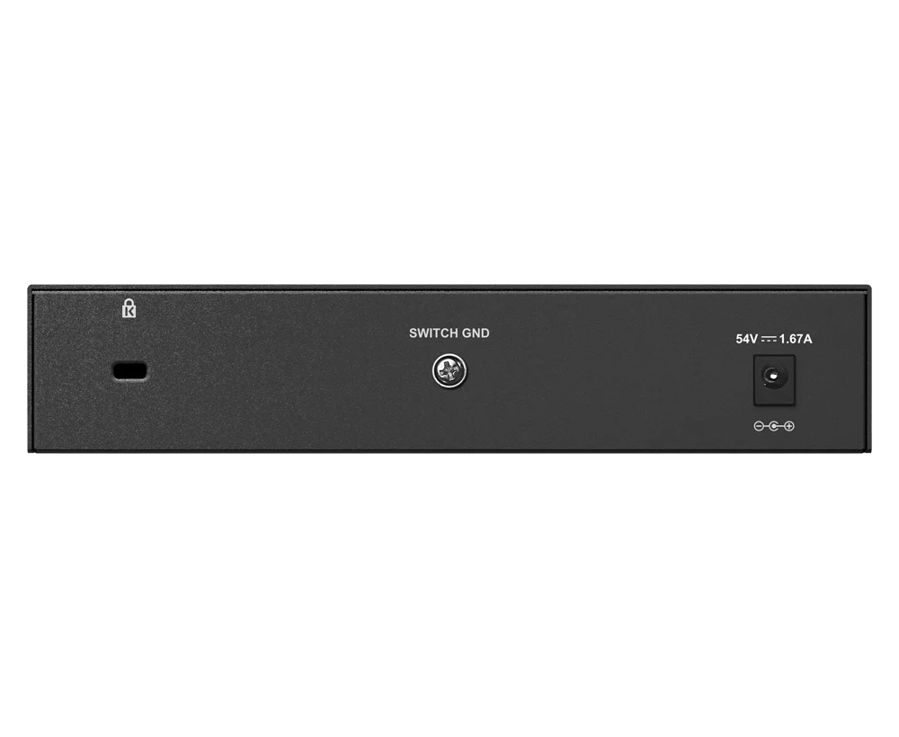 D-Link 8-Port Gigabit PoE+ Unmanaged/Plug and Play Switch (DGS-1008P) 4 PoE+ Ports (60W Total PoE Budget) | Fanless | Metal Compact Desktop - Image 8