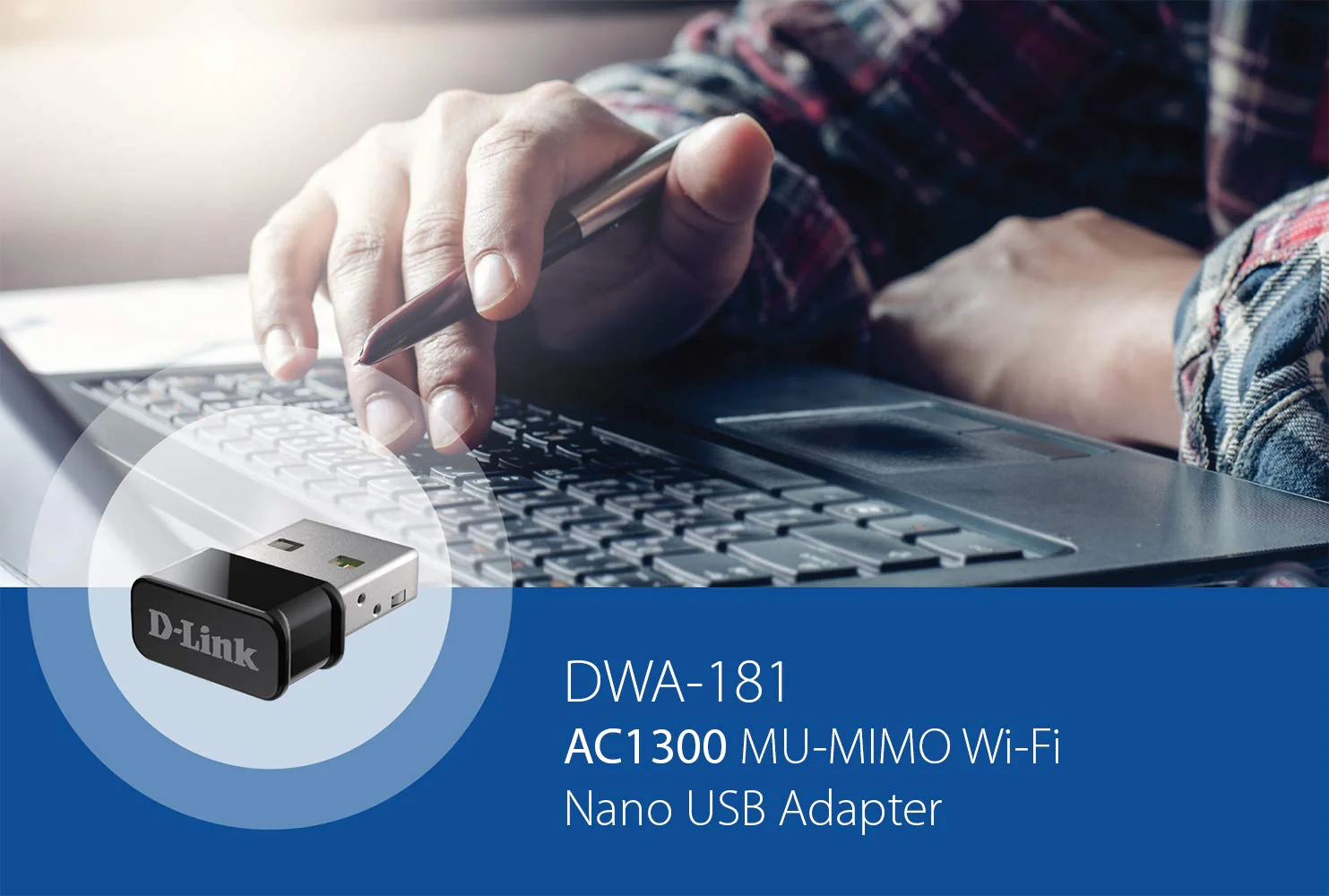 D-Link AC1300 MU-MIMO Wi-Fi Nano USB Adapter - (DWA-181) - Image 3