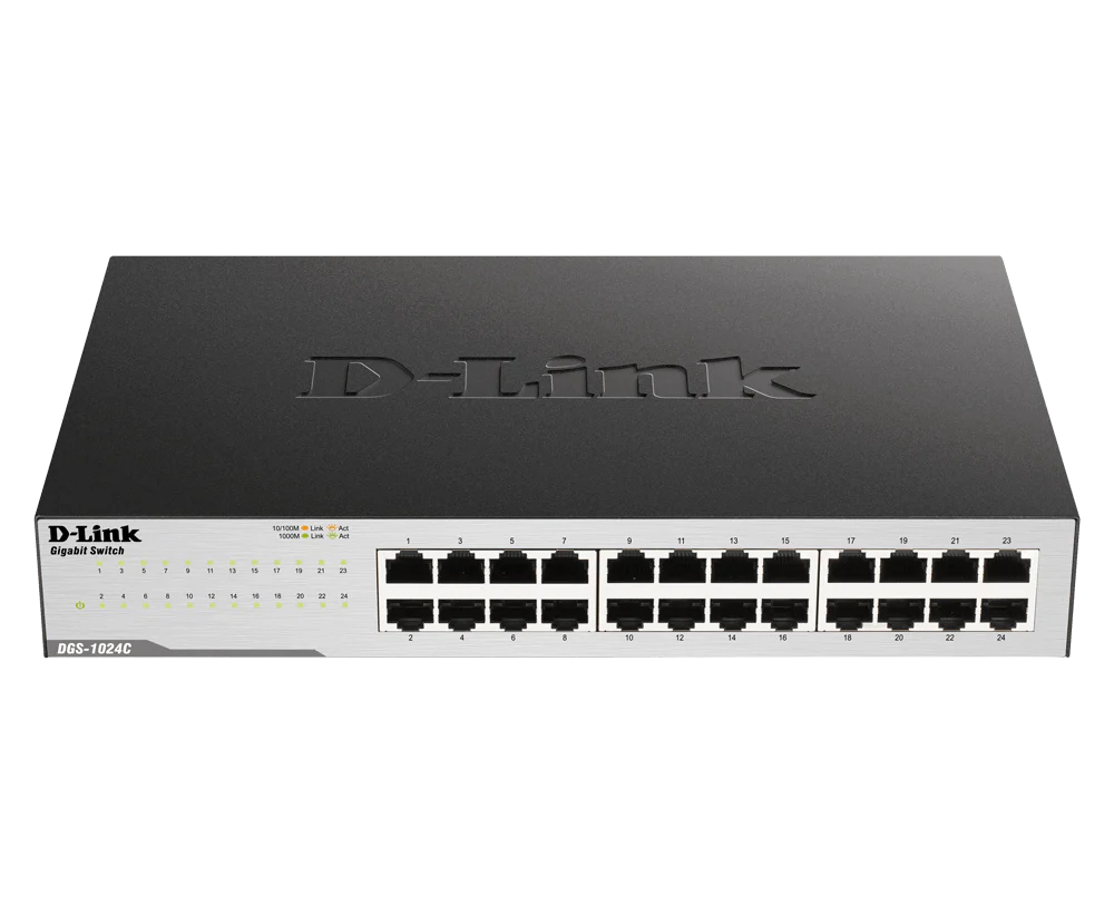 D-Link [Certified Refurbished] 24-Port Green Gigabit Ethernet Unmanaged Desktop Switch - (DGS-1024C/RE) - Image 3