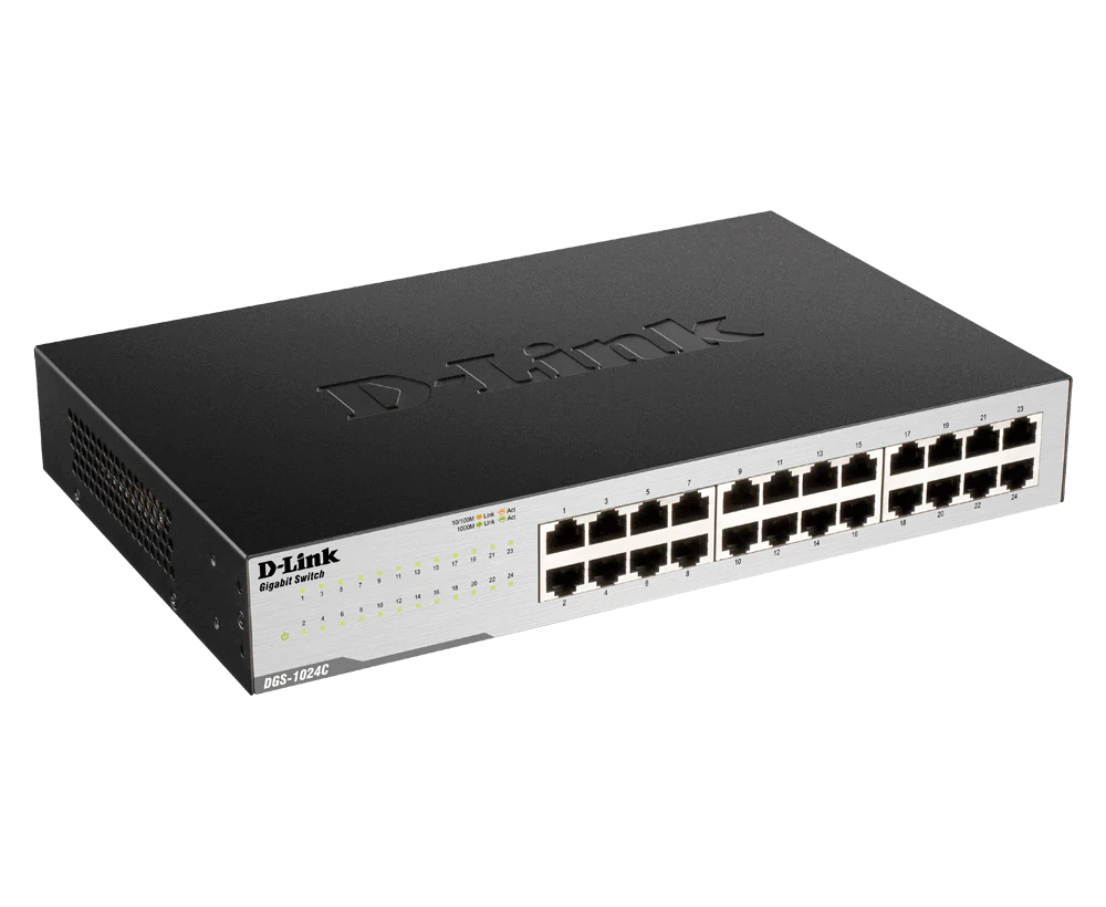 D-Link [Certified Refurbished] 24-Port Green Gigabit Ethernet Unmanaged Desktop Switch - (DGS-1024C/RE) - Image 4
