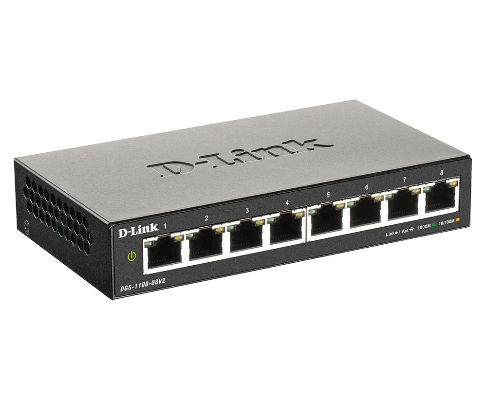 D-Link 8-Port Gigabit Smart Managed Switch | Web Managed | Cable Diagnostics | Fanless | Compact Metal Desktop | NDAA Compliant - (DGS-1100-08V2) - Image 8