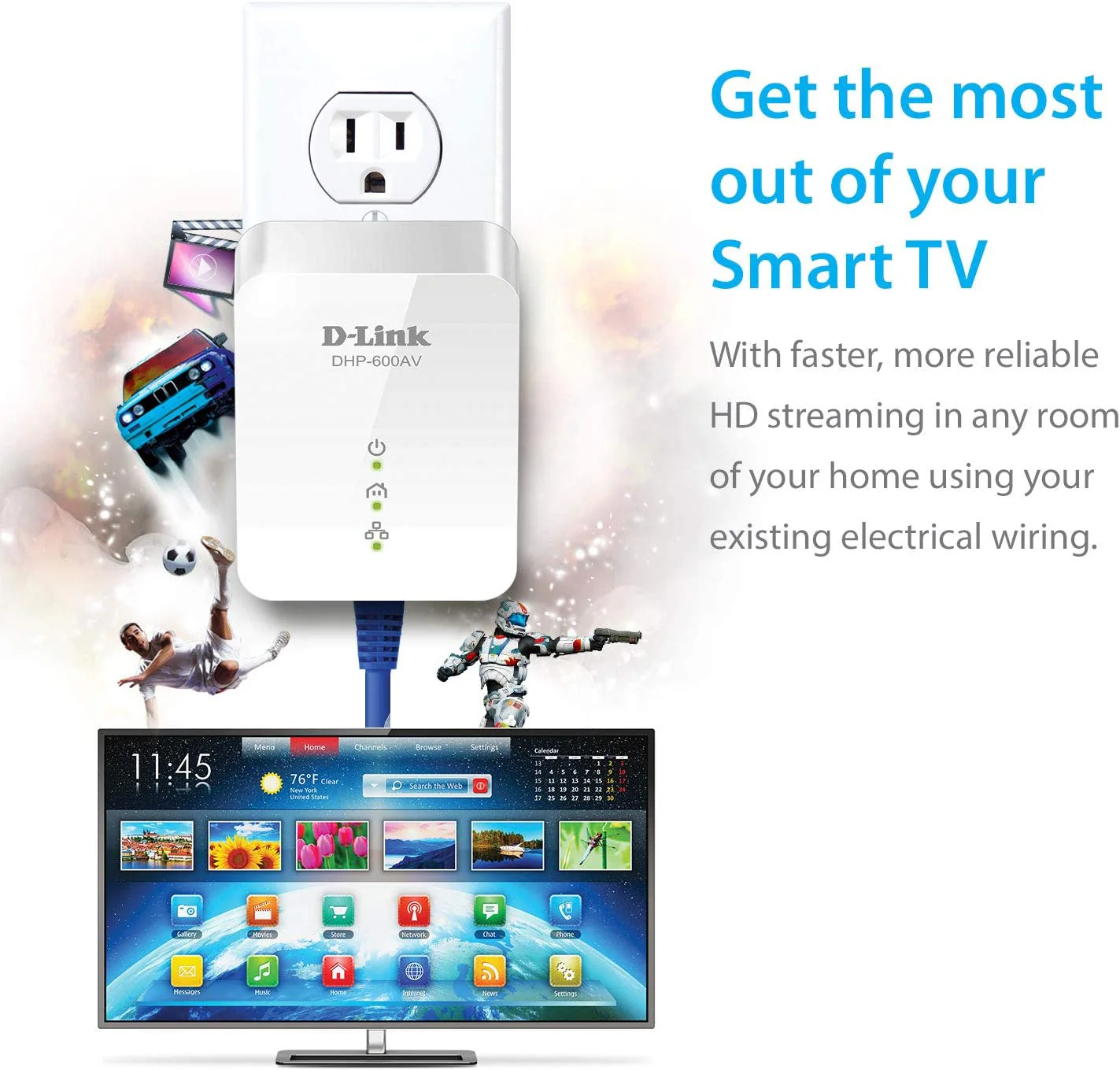 D-Link [Certified Refurbished] PowerLine AV2 1000 Gigabit Starter Kit - (DHP-601AV/RE) - Image 6