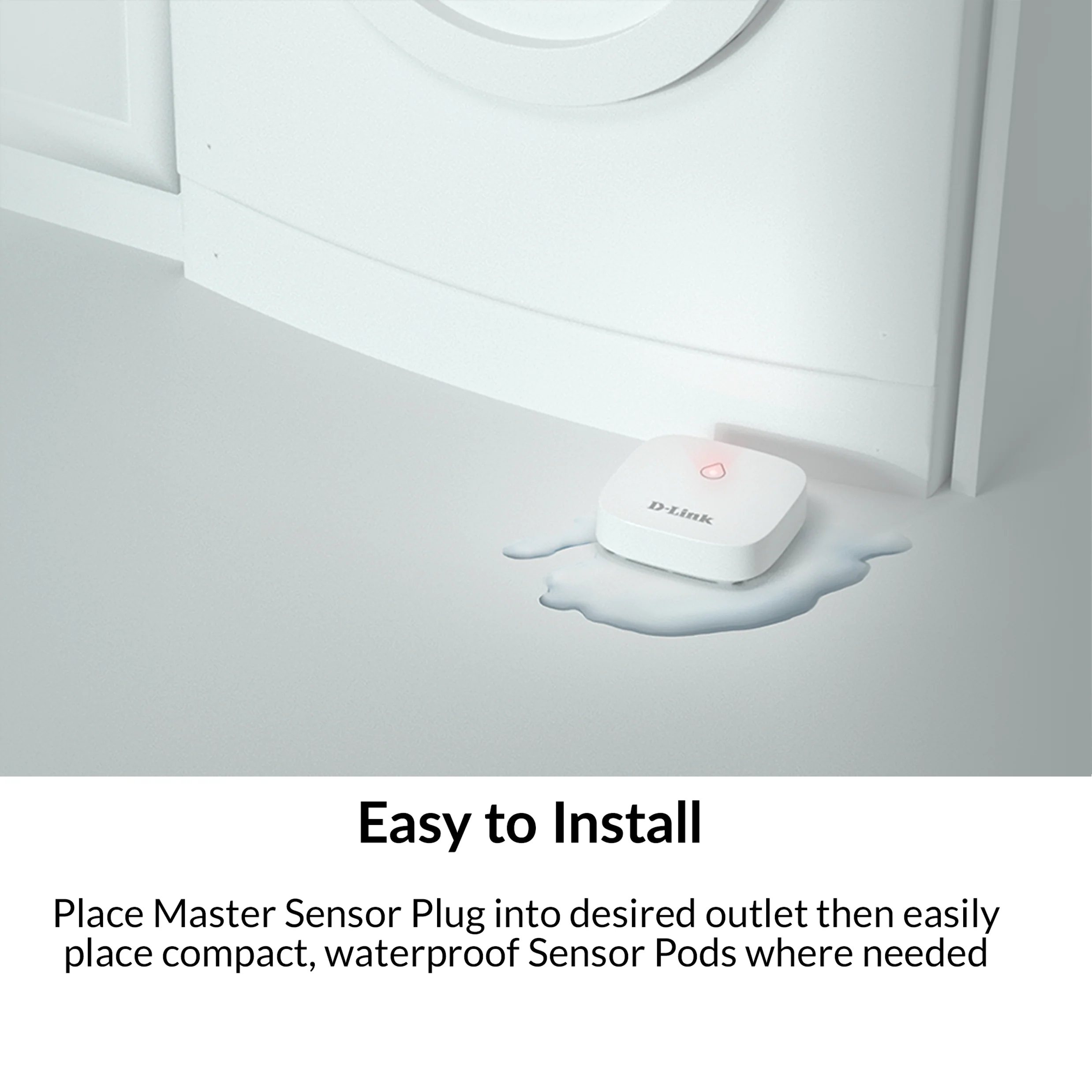 D-Link Water Sensor Pod Add-On, Battery-Powered Long-Range, Compatible Only with DCH-S1621KT, Single and Multi-Pack (DCH-S163) - Image 3