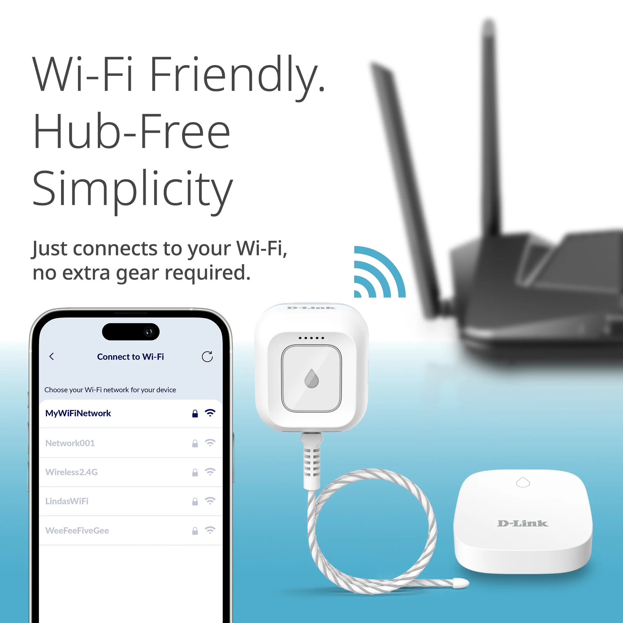 D-Link Expandable Smart Wi-Fi Water Leak Sensor Starter Kit - SW-A11KT - Image 8
