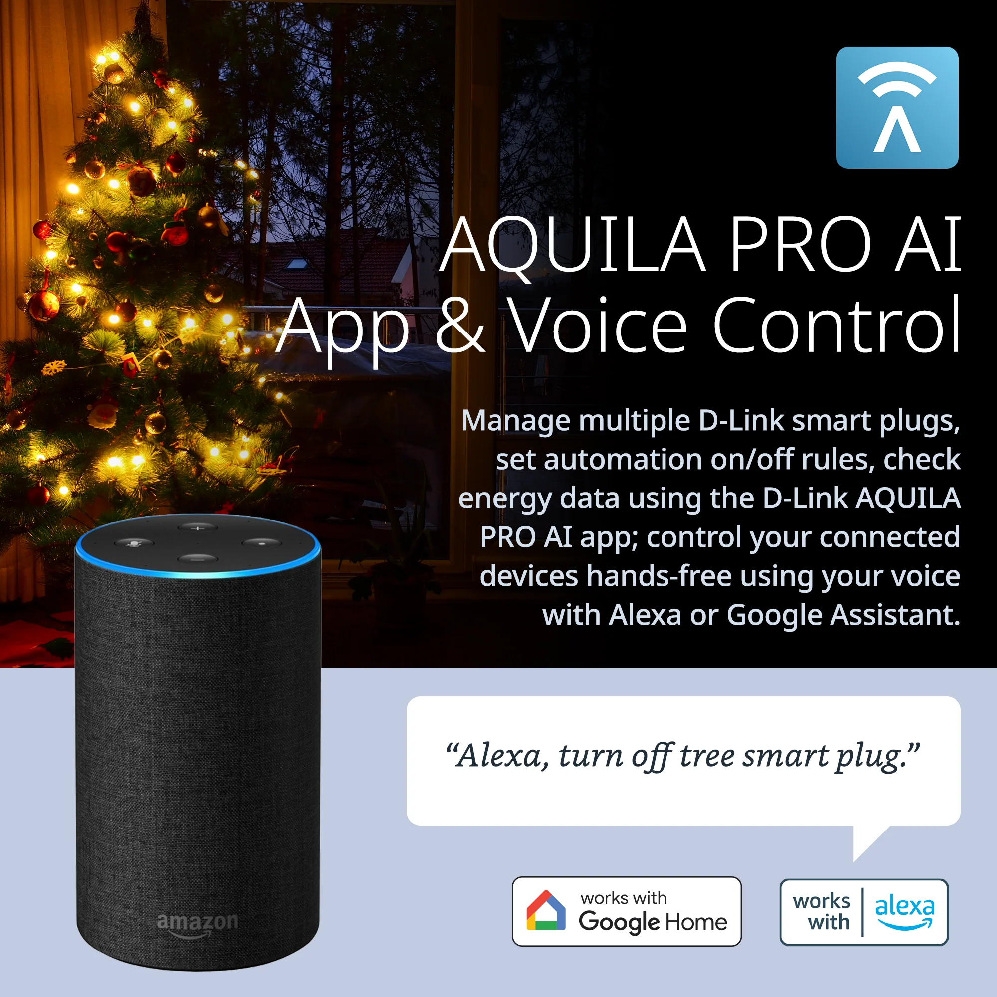 D-Link Wi-Fi Smart Plug (PM-01M) AQUILA PRO AI and Matter Supported, Compact Design, 15A/1800W Max, Energy Monitoring, Easy Bluetooth Setup, Works with Alexa & Google Home, UL94-V0 Flame-Retardant, 2.4GHz Wi-Fi, UL Certified - Image 6