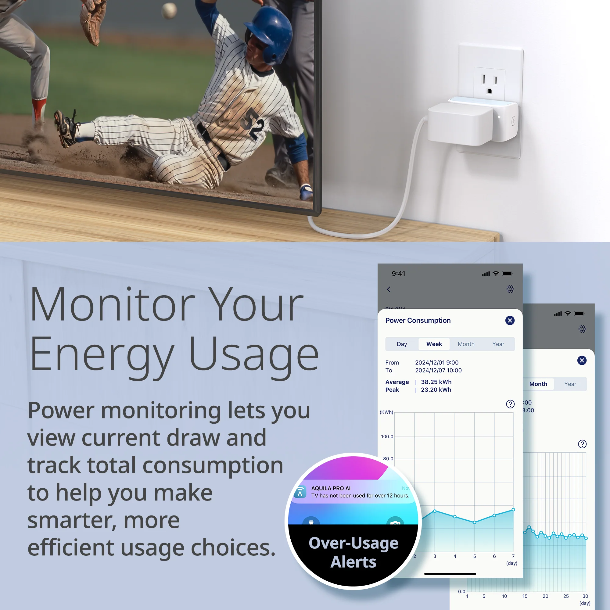 D-Link Wi-Fi Smart Plug (PM-01M) AQUILA PRO AI and Matter Supported, Compact Design, 15A/1800W Max, Energy Monitoring, Easy Bluetooth Setup, Works with Alexa & Google Home, UL94-V0 Flame-Retardant, 2.4GHz Wi-Fi, UL Certified - Image 5