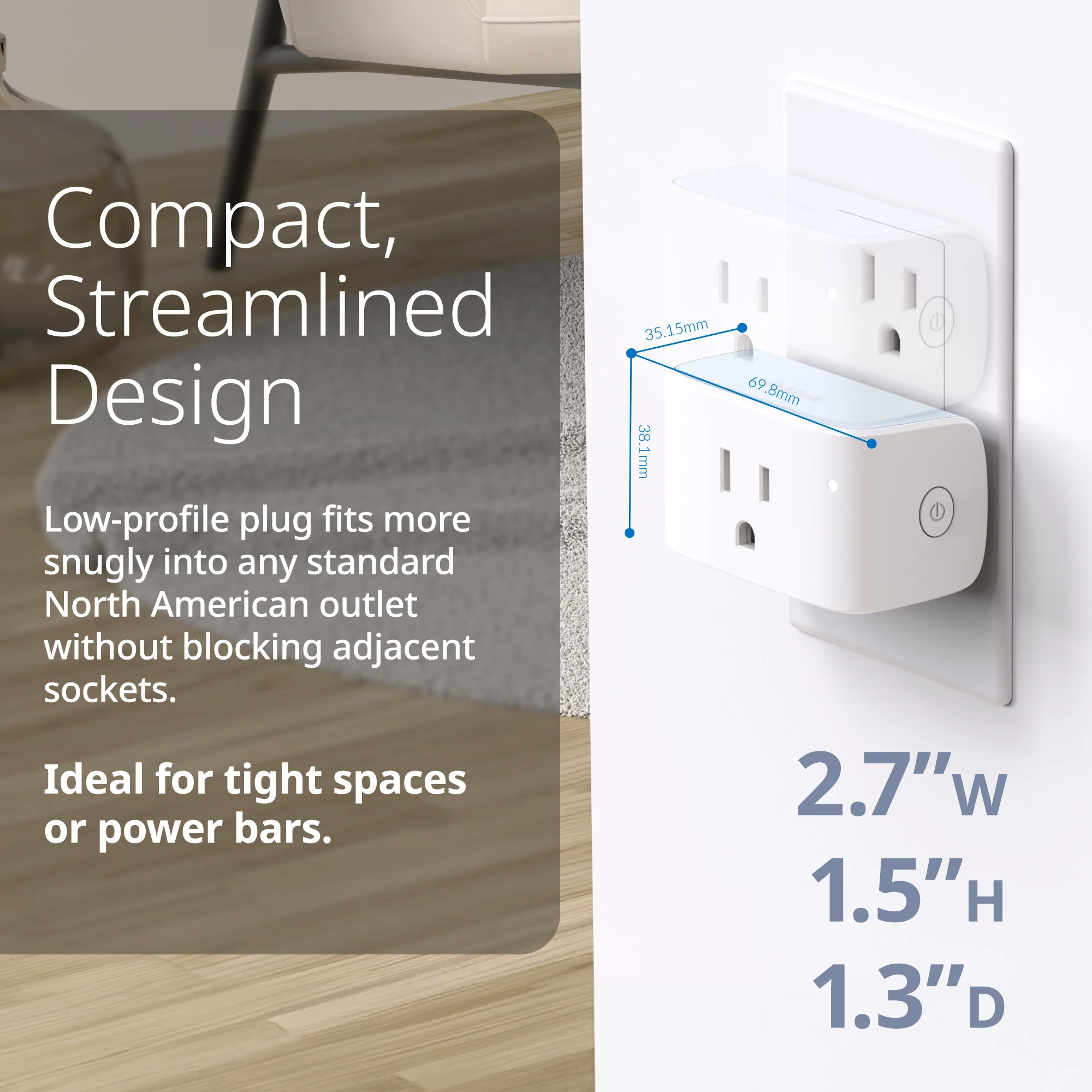 D-Link Wi-Fi Smart Plug (PM-01M) AQUILA PRO AI and Matter Supported, Compact Design, 15A/1800W Max, Energy Monitoring, Easy Bluetooth Setup, Works with Alexa & Google Home, UL94-V0 Flame-Retardant, 2.4GHz Wi-Fi, UL Certified - Image 8