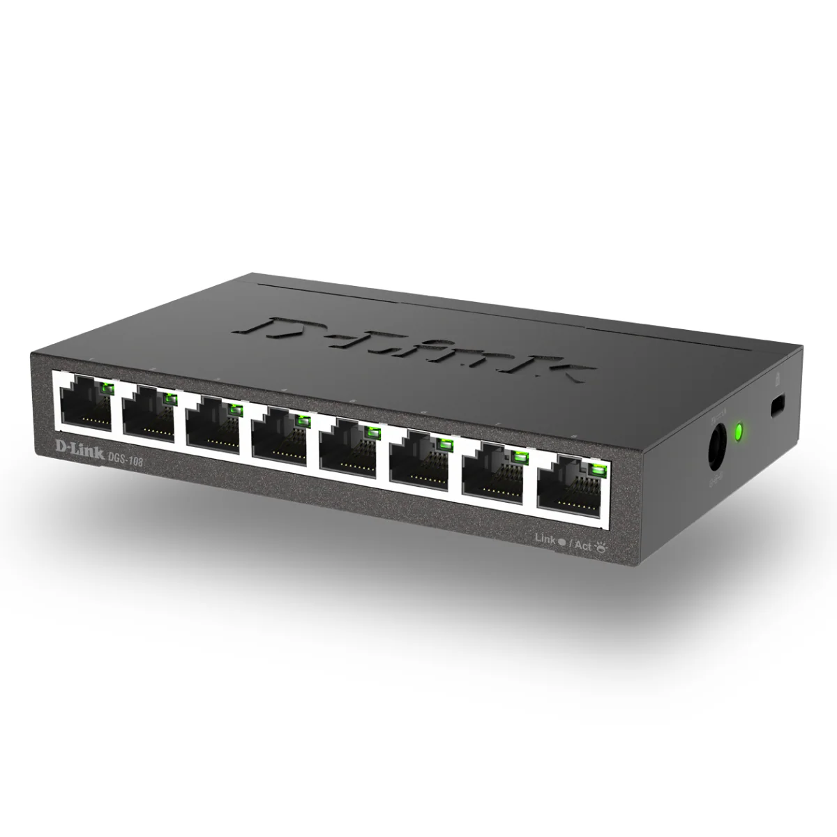 D-Link DGS-108 | 8-Port Gigabit Ethernet Switch | Unmanaged, Plug-&-Play Network Splitter | Silent Fanless Metal | Desktop/Wall-Mount | QoS, IEEE 802.3az Energy-Saving | Limited Lifetime Warranty (DGS-108) - Image 3