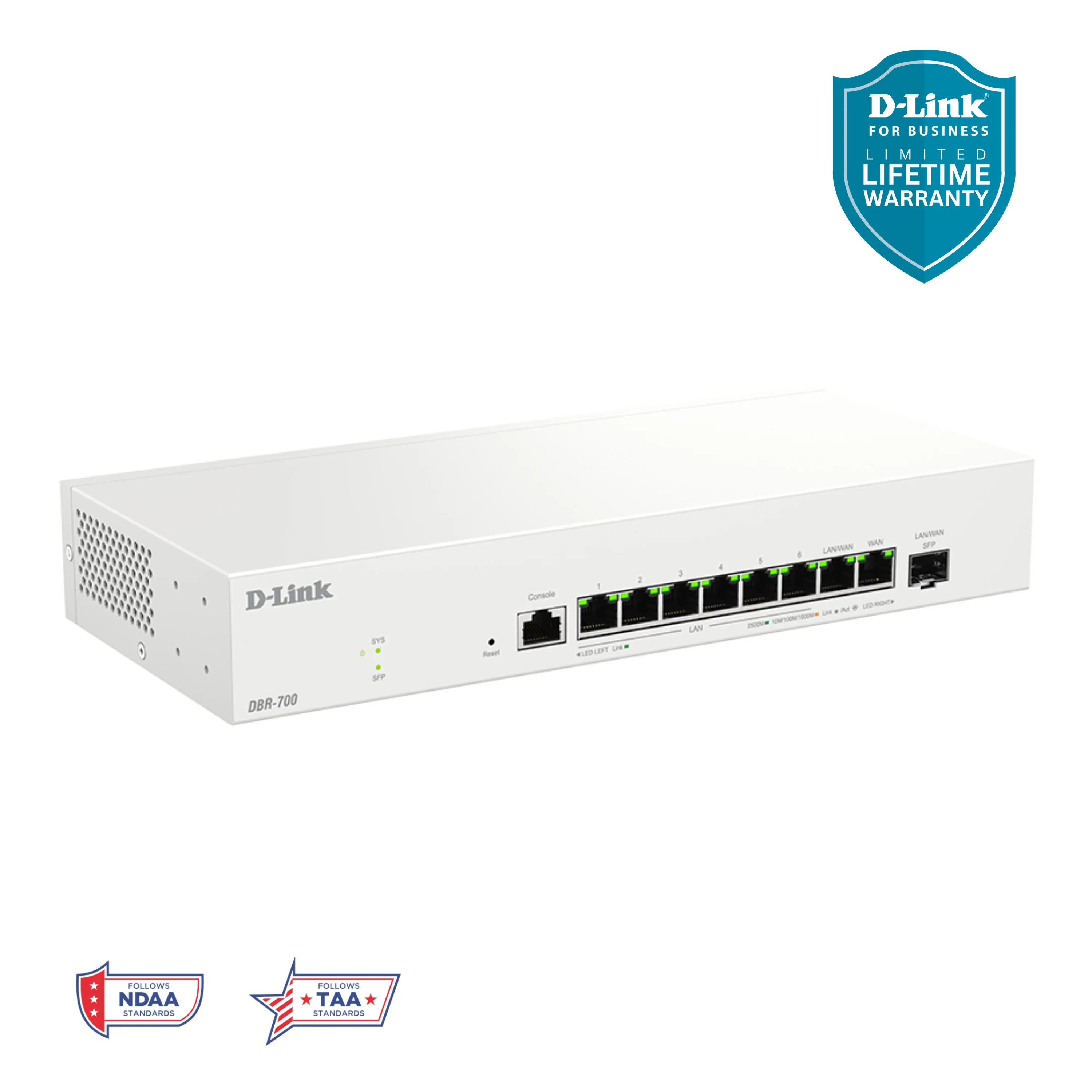 D-Link Guardian 700 Pro Multi-Gig Business Router with SFP (DBR-700), Premium Router with Multi-WAN Failover, SPI Firewall, 8x 2.5GbE LAN with SFP, VPN, - Image 11