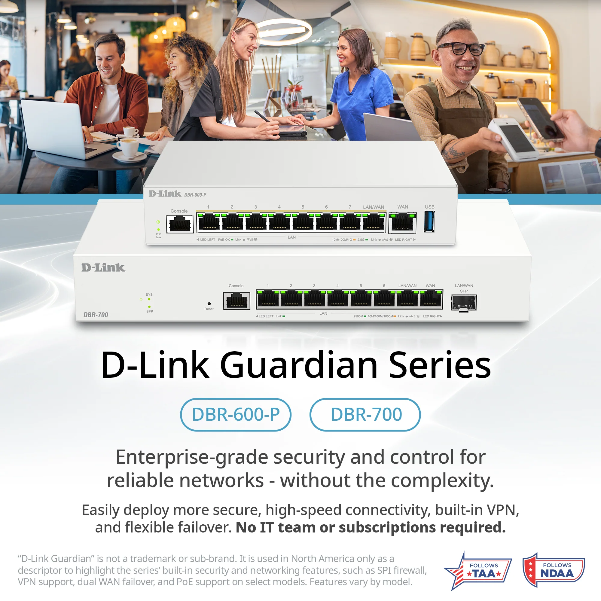 D-Link Guardian 600 PoE Multi-Gig Business Router (DBR-600-P) Premium Router with Multi-WAN Failover, SPI Firewall, 8x 2.5GbE PoE+ LAN, VPN - Image 9